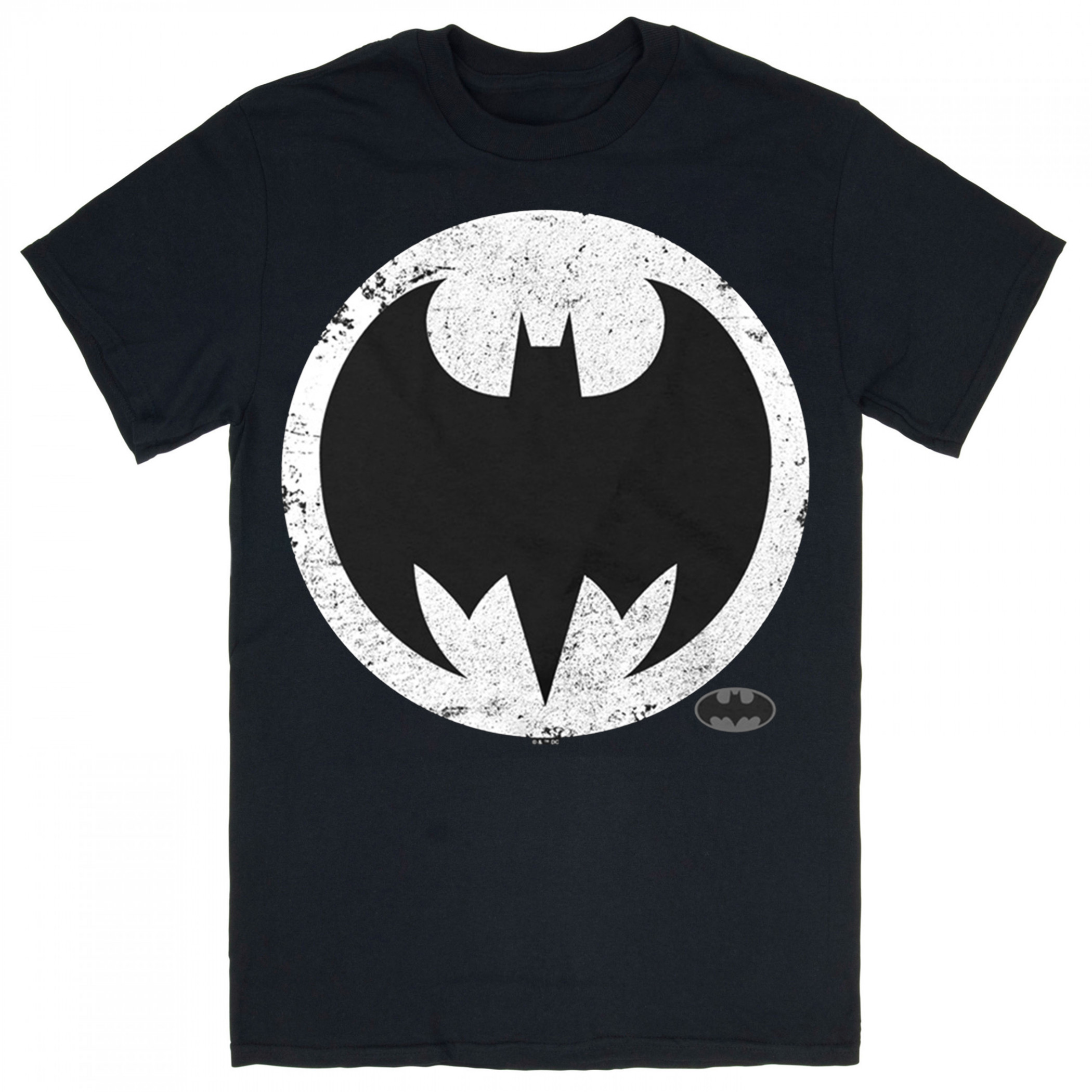 Batman Dark Knight Returns Frank Miller Bat Signal Logo T-Shirt, Black