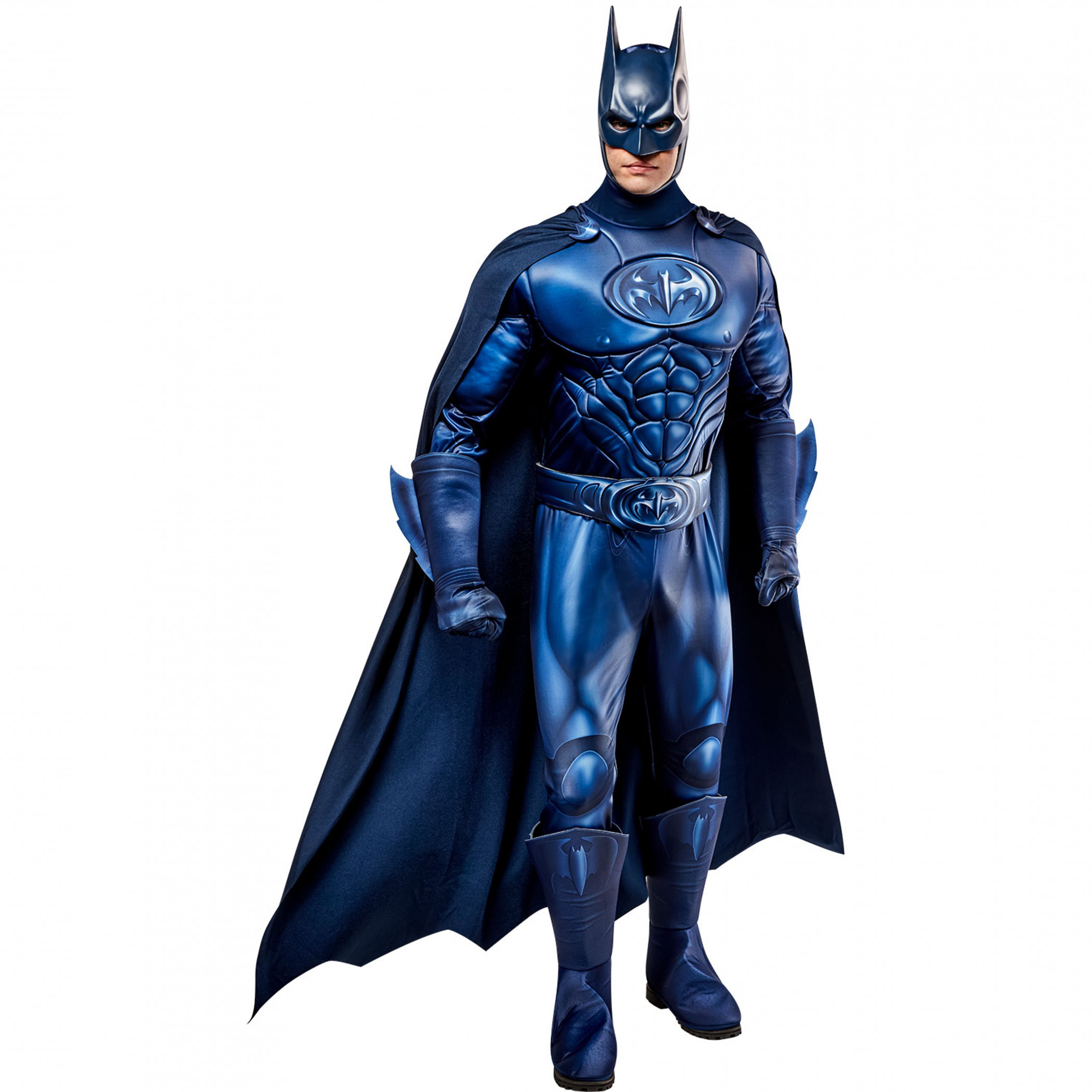 Batman Blue Deluxe Adult Costume with Cape, Blue