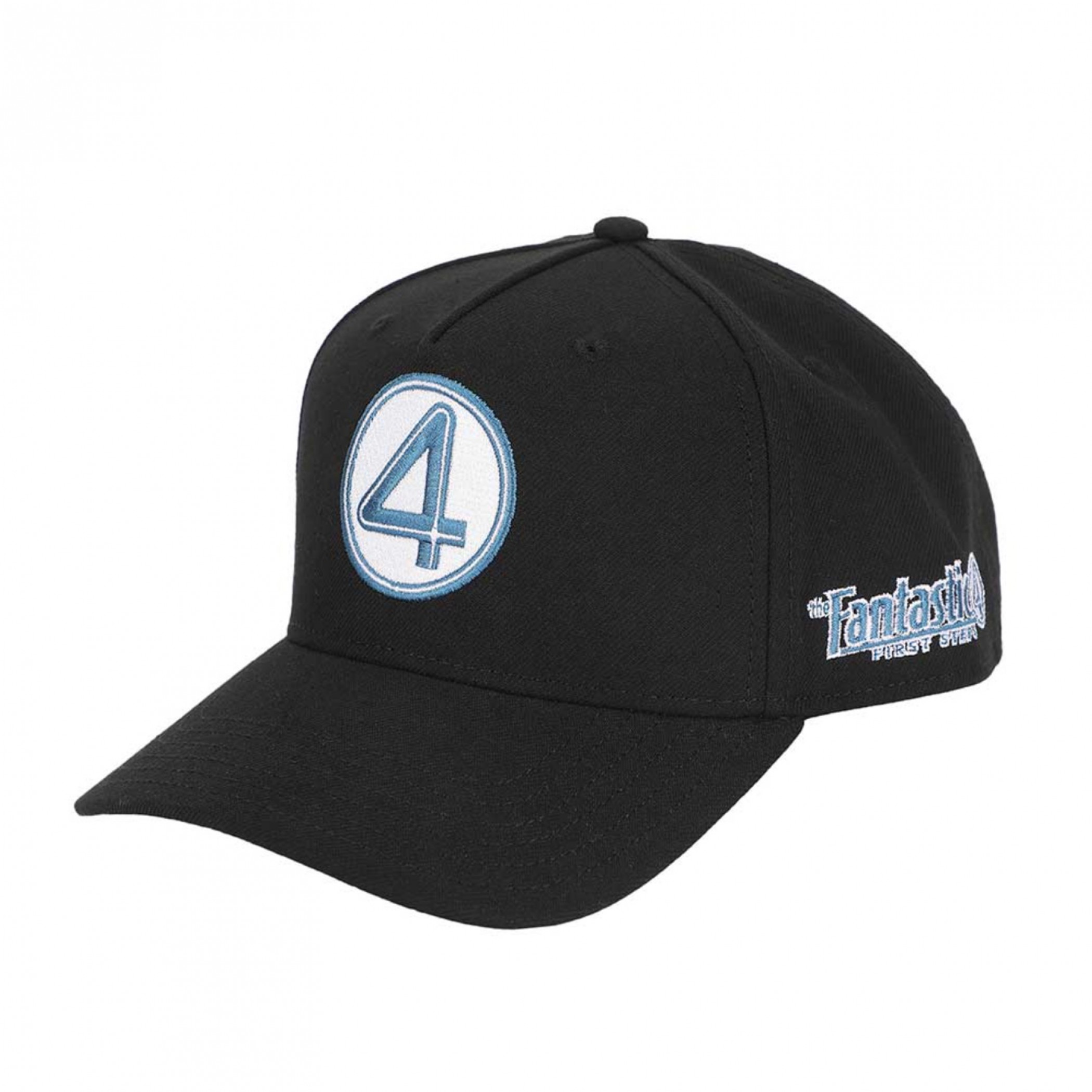 Fantastic 4 First Steps Embroidered Snapback Hat, Black
