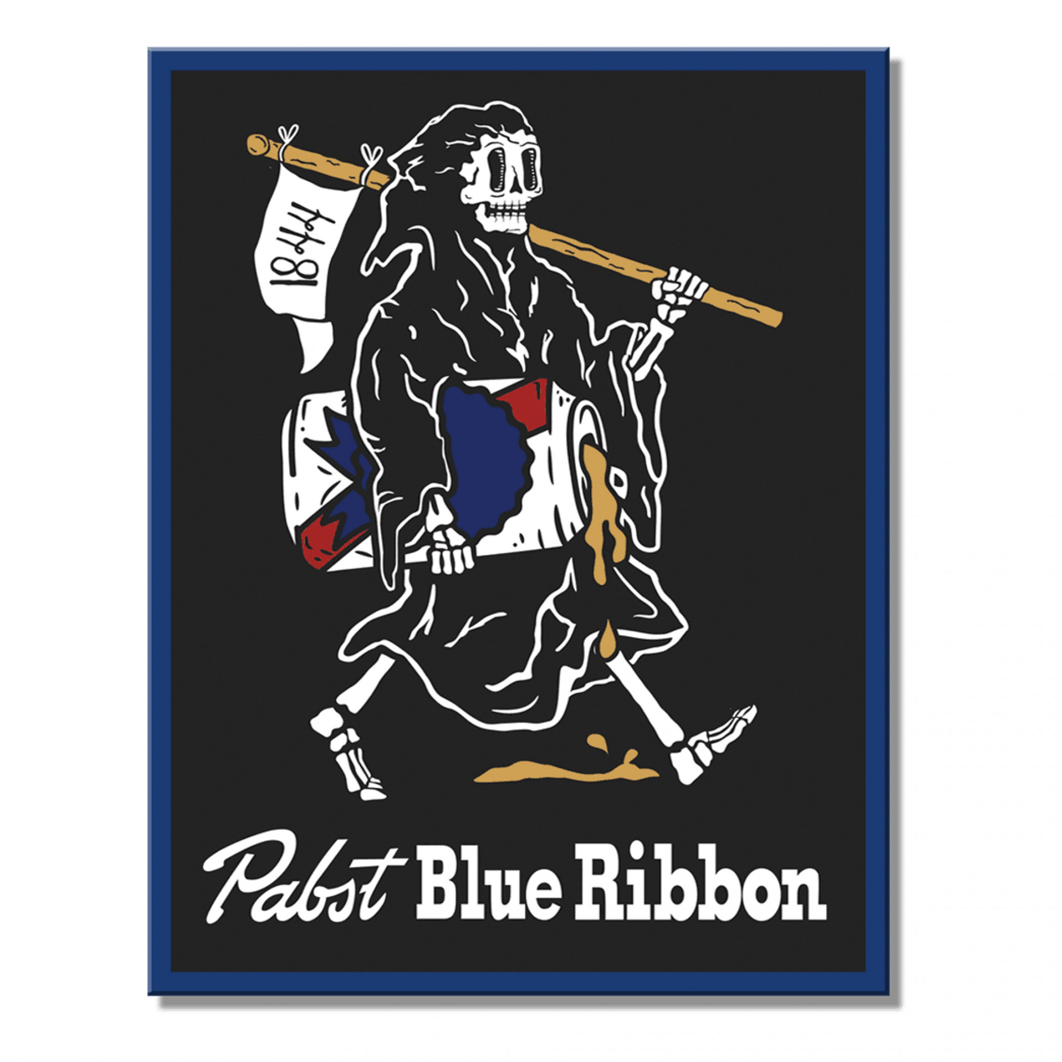 Pabst Blue Ribbon Grim Reaper Tin Sign