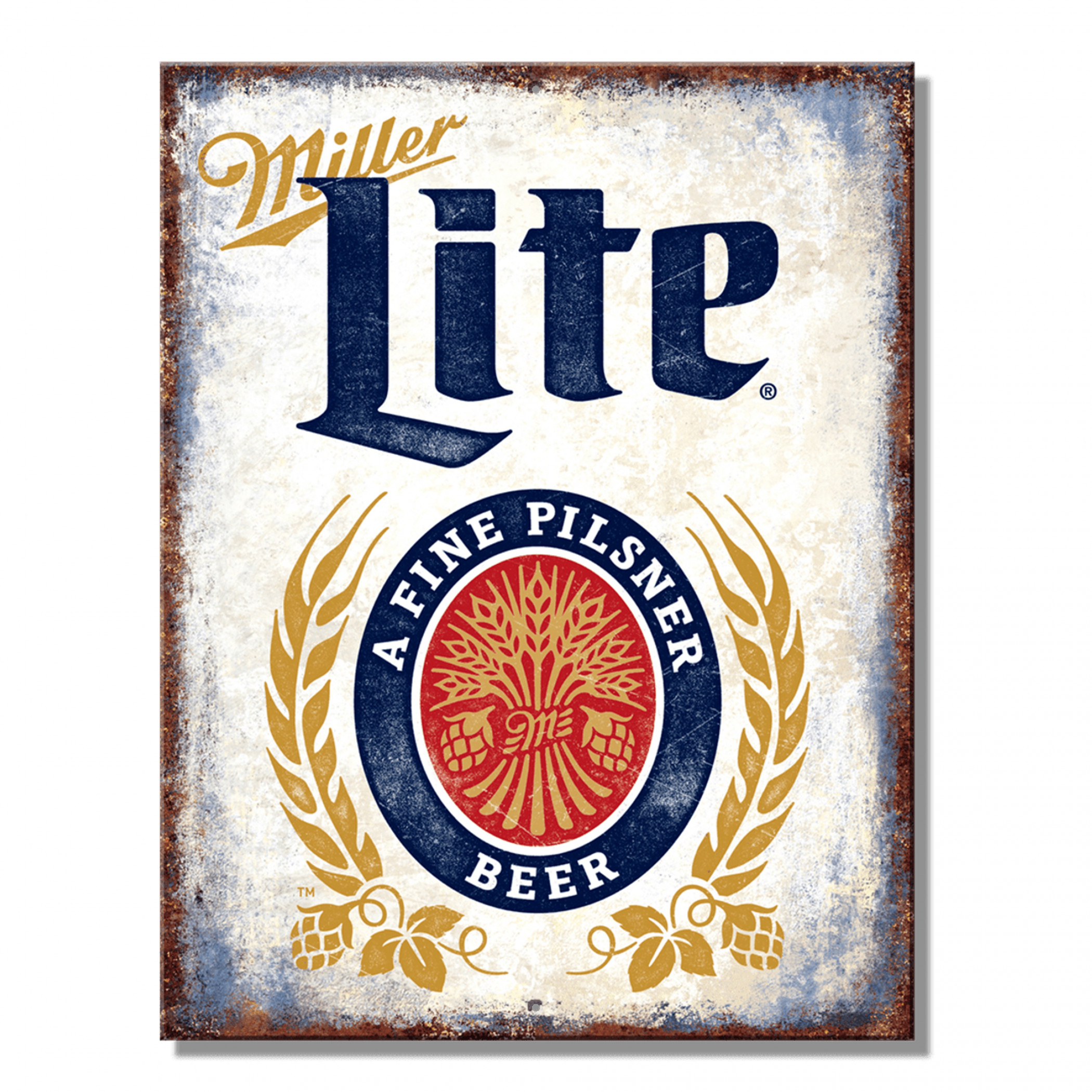 Miller Lite A Fine Pilsner Beer Tin Sign 8.25' x 10.75'