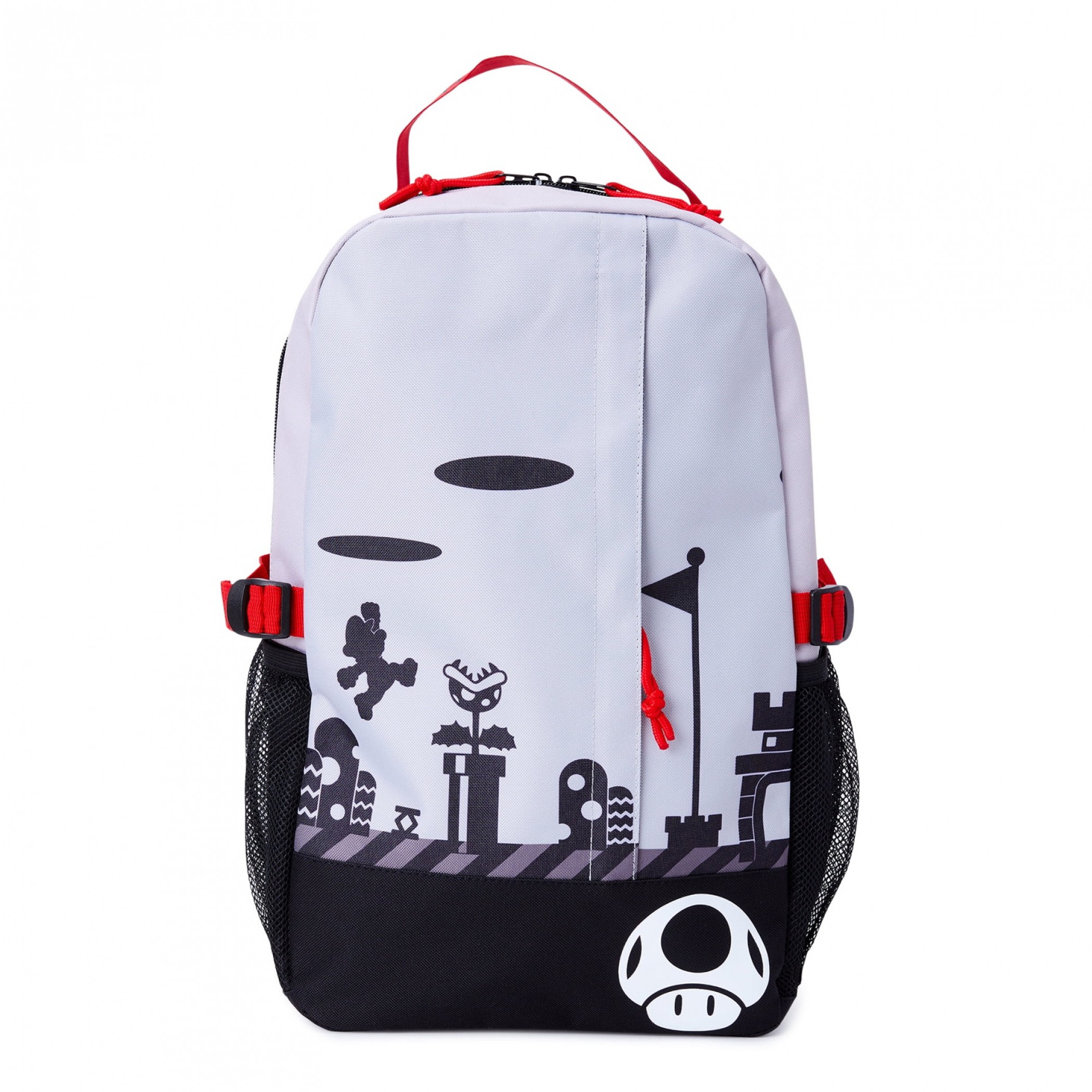 Super Mario Bros Landscape Mushroom 18' Laptop Backpack, Multi-Color