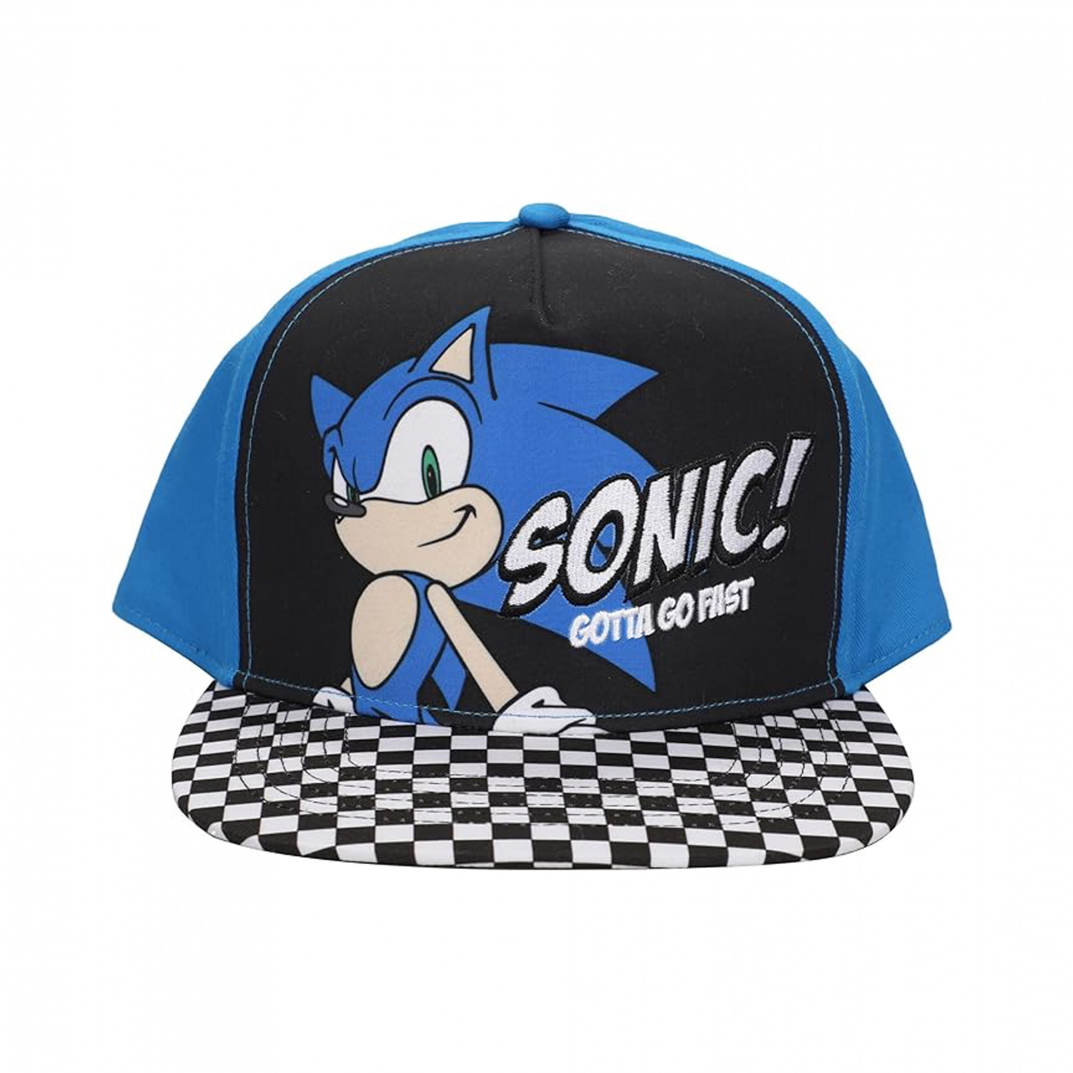 Sonic The Hedgehog Checkered Kids Snapback Hat, Multi-Color