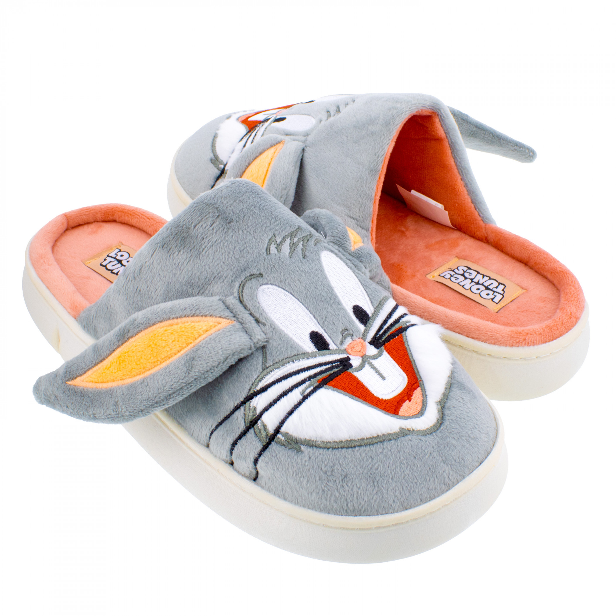 Looney Tunes Bugs Bunny 3D Microplush Clog Slippers, Grey