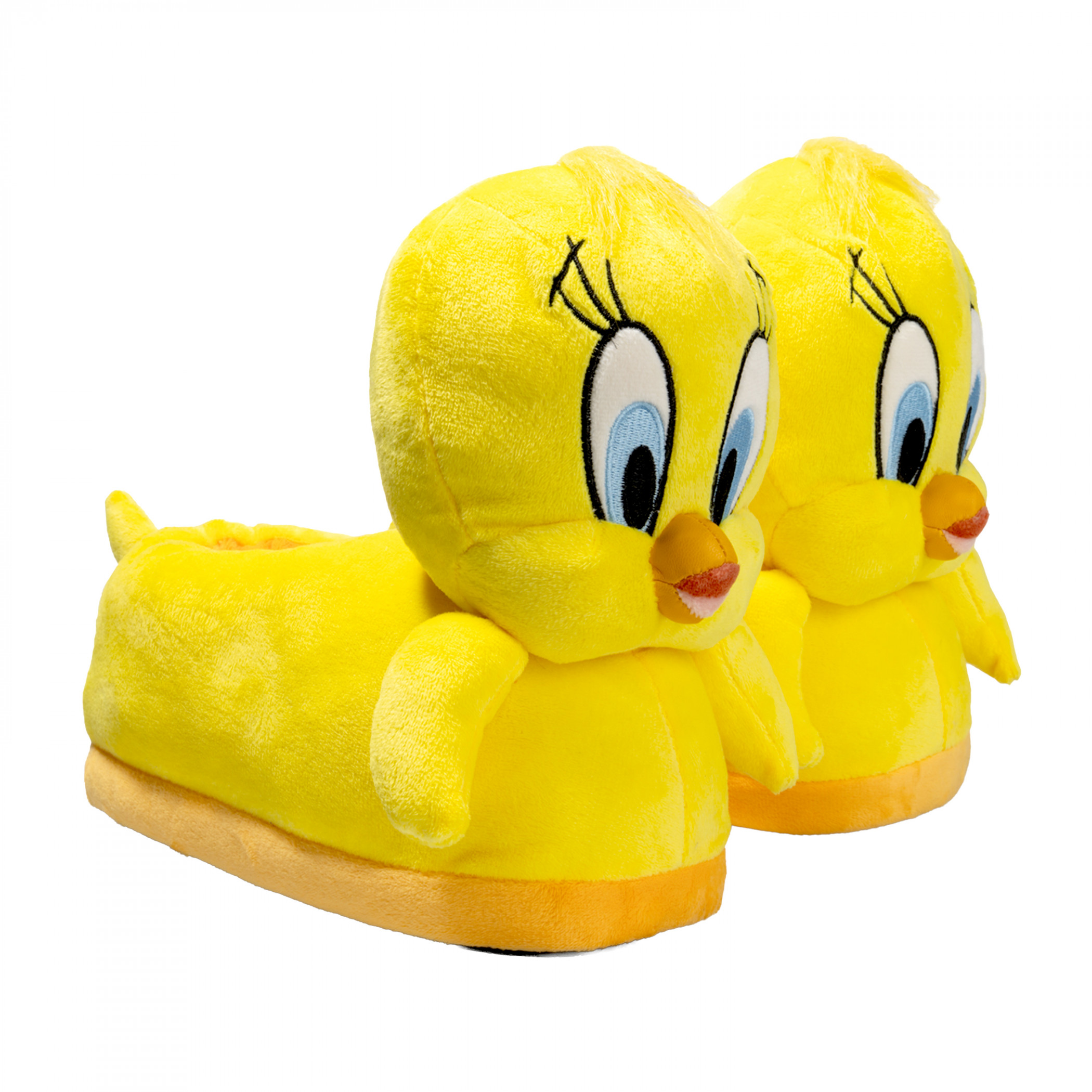 Looney Tunes Tweety Bird 3D Plush Step-In Women’s Slippers Yellow