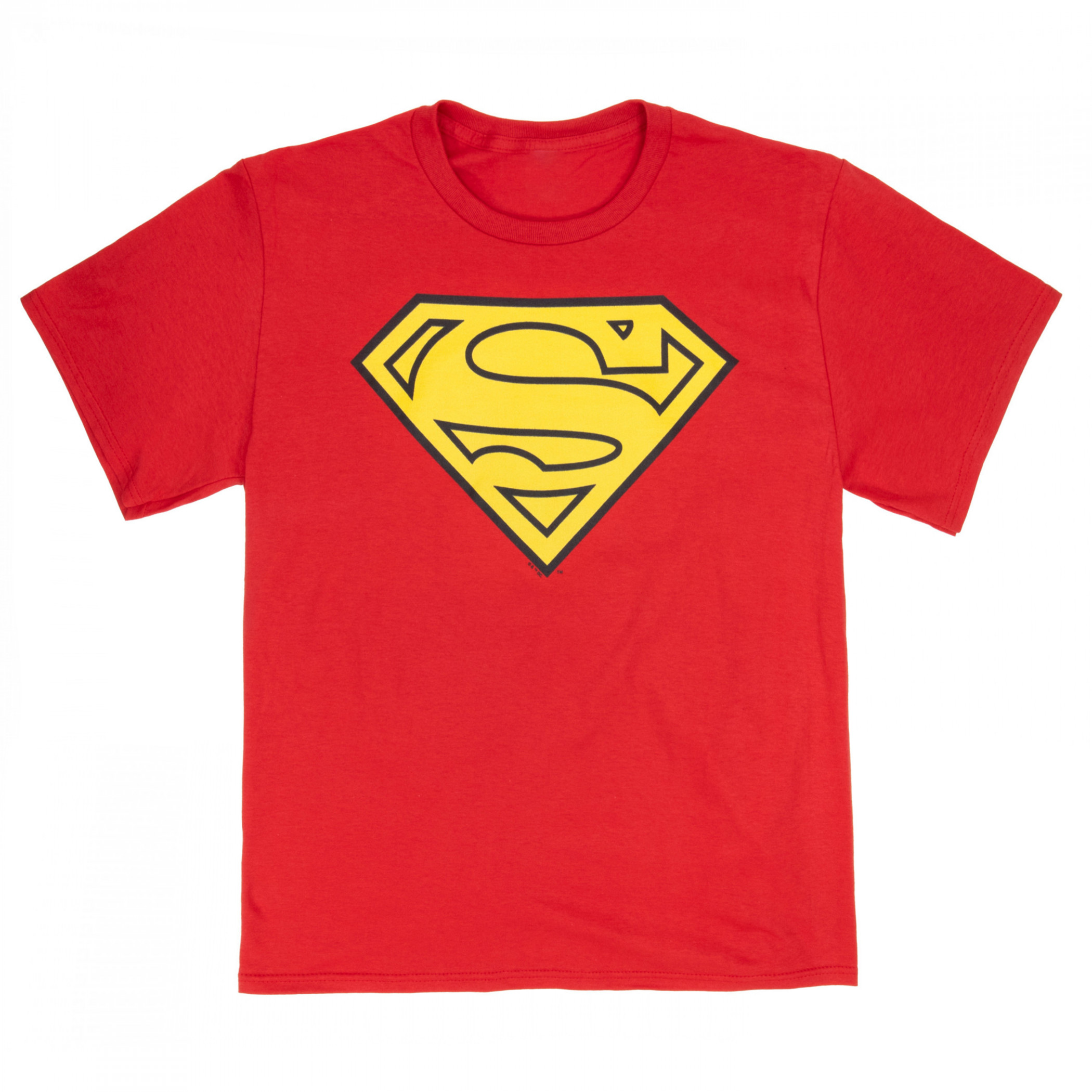 Superman Cape Logo Red Youth T-Shirt, Red
