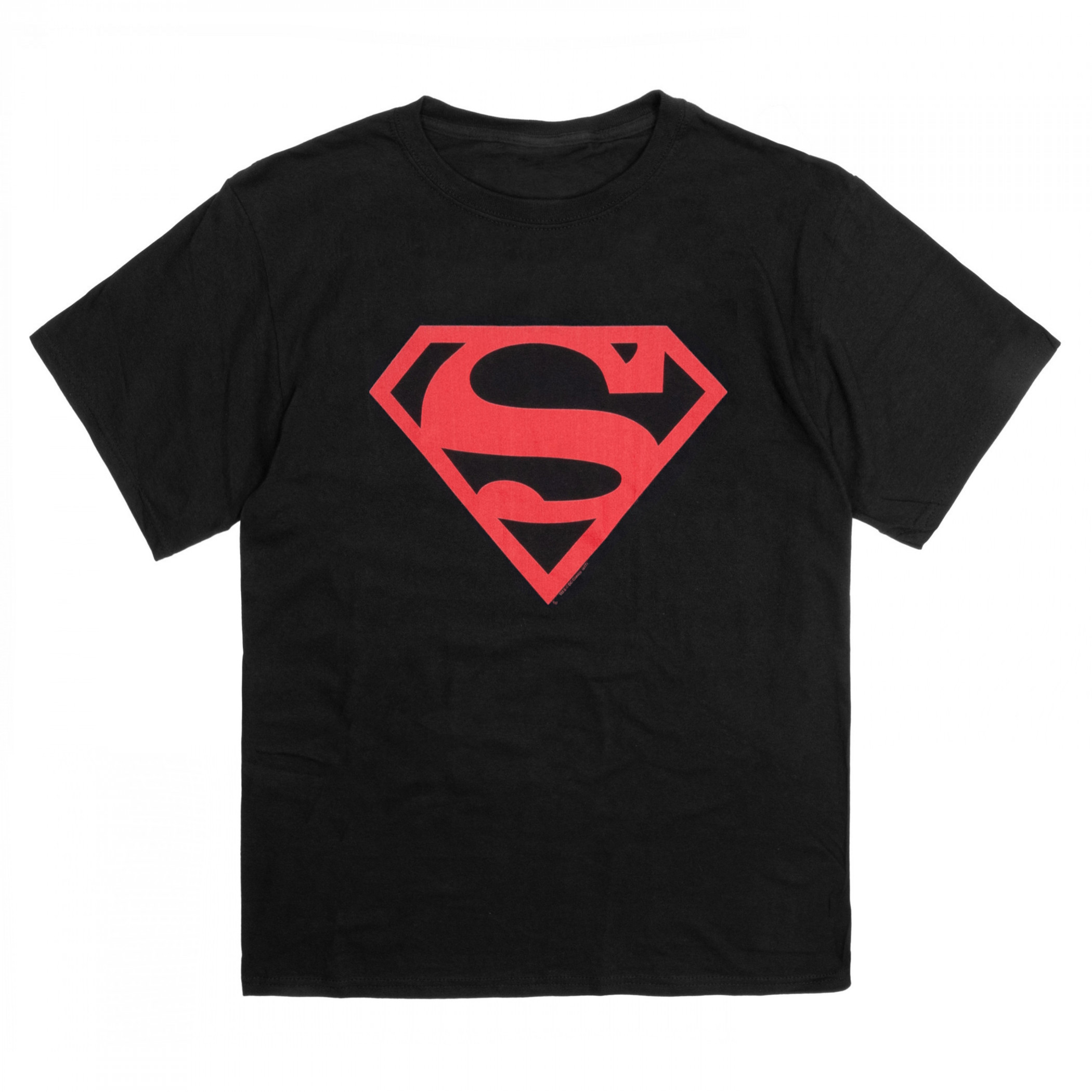 Superboy Red Symbol Youth T-Shirt, Black