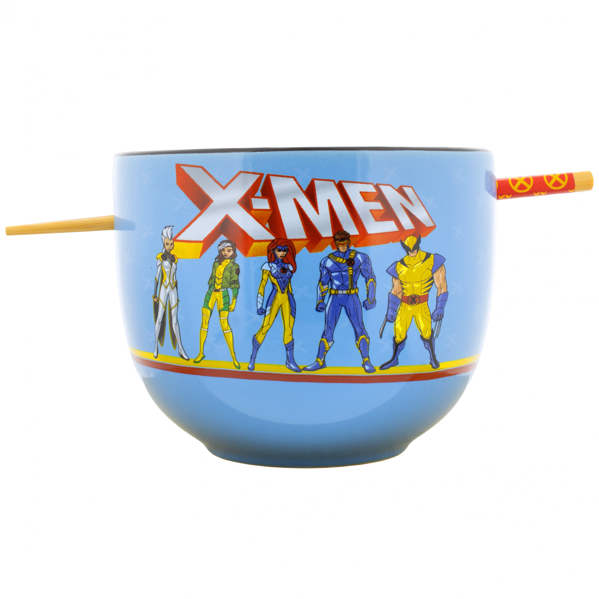 X-Men Classic Character Ceramic Ramen Noodle Rice Bowl Set, Multi-Color