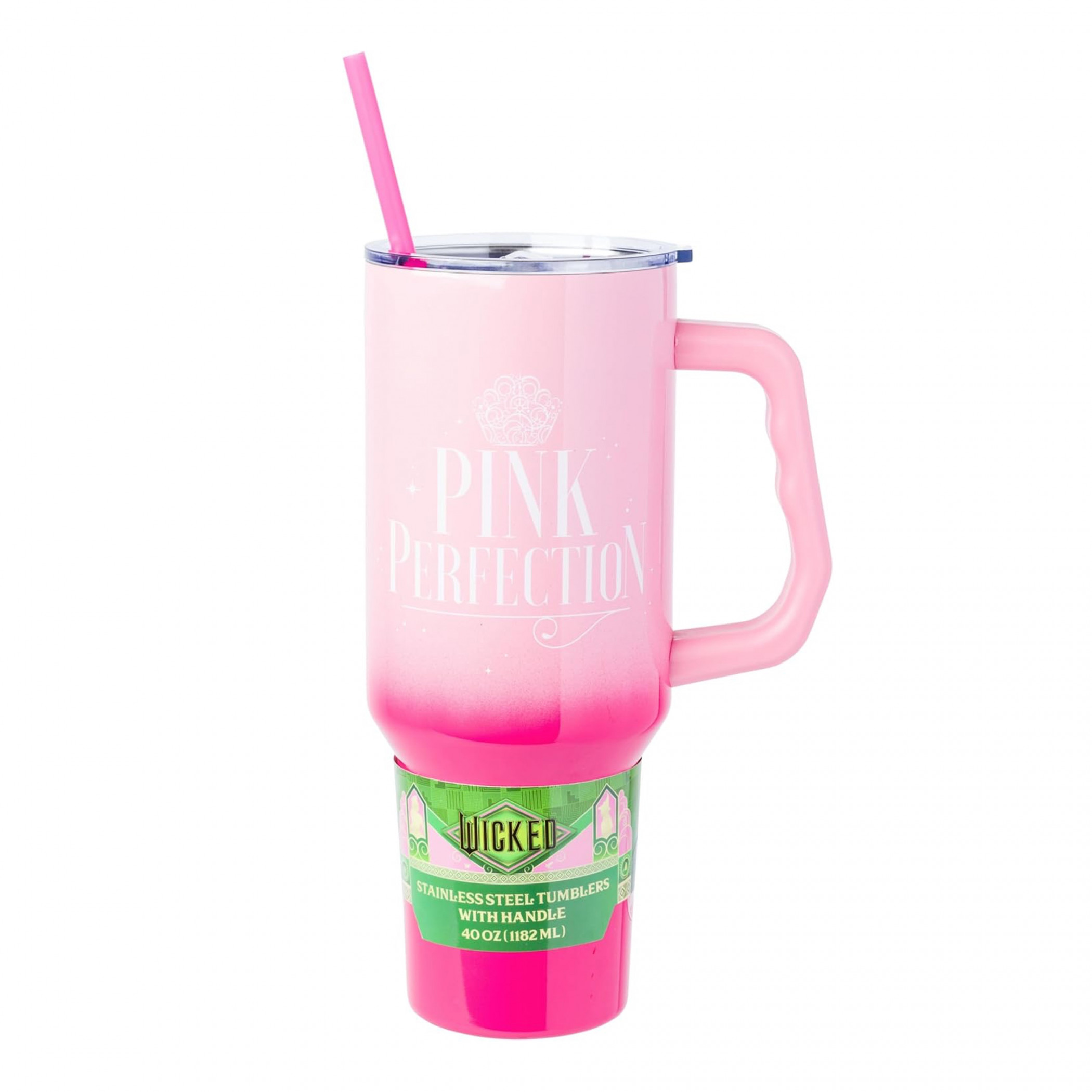 Wicked Glinda Pink Perfection Ombre Stainless Steel Tumbler, Pink