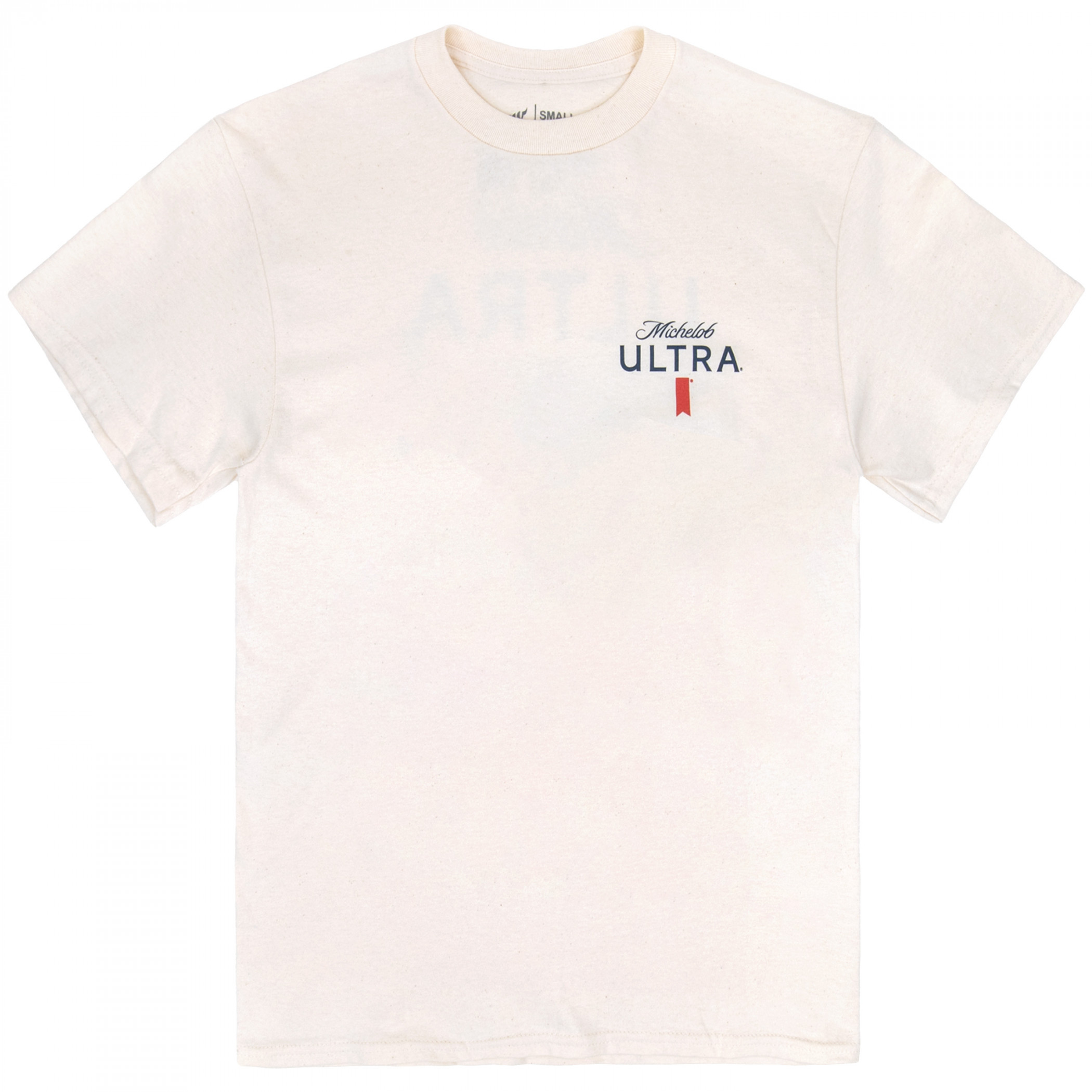 Michelob Ultra Golf Panels Beige Colorway Front and Back Print T-Shirt