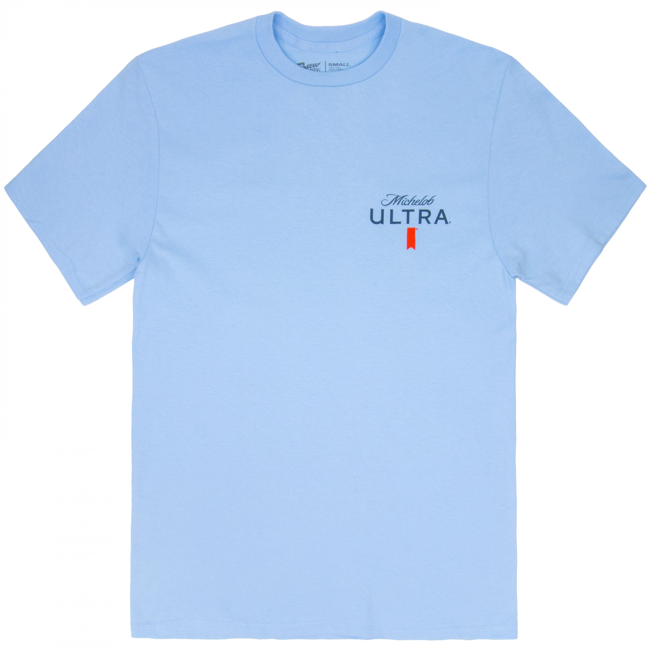 Michelob Ultra Golf Panels Blue Colorway Front and Back Print T-Shirt