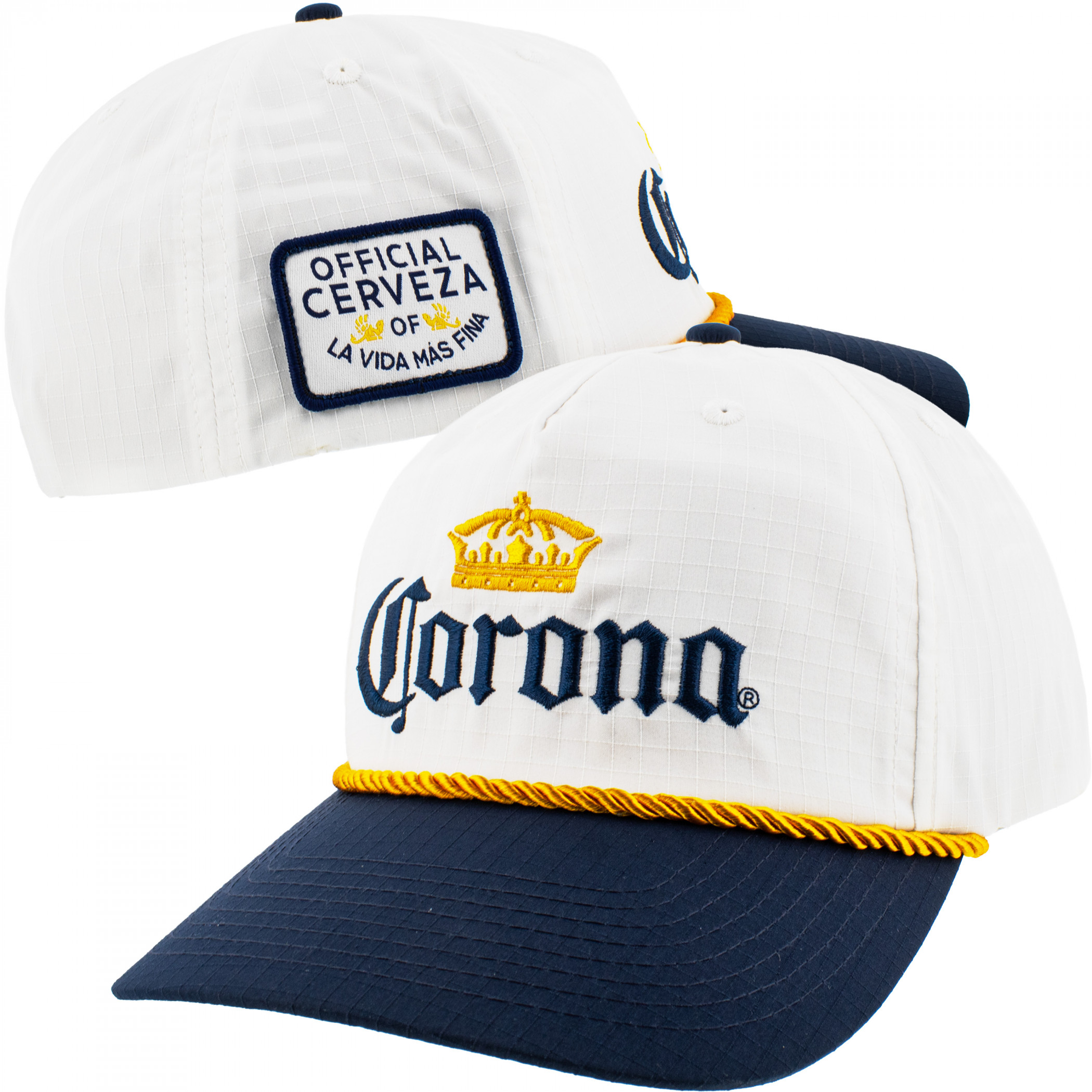 Corona Extra Logo Embroidered Patch Snapback Hat with Rope