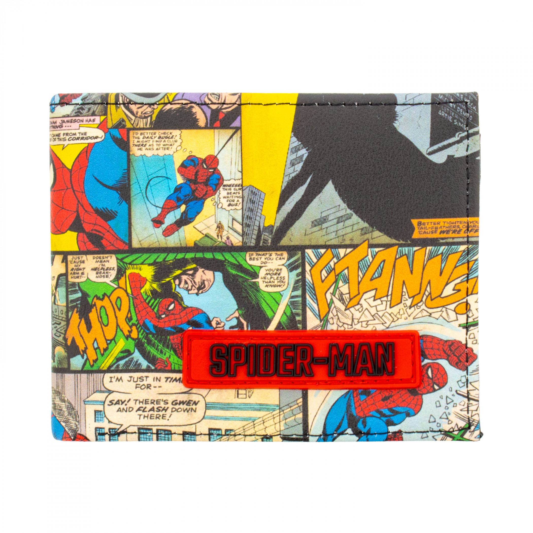 Spider-Man Comic Panel Collage Bifold Wallet, Multi-Color