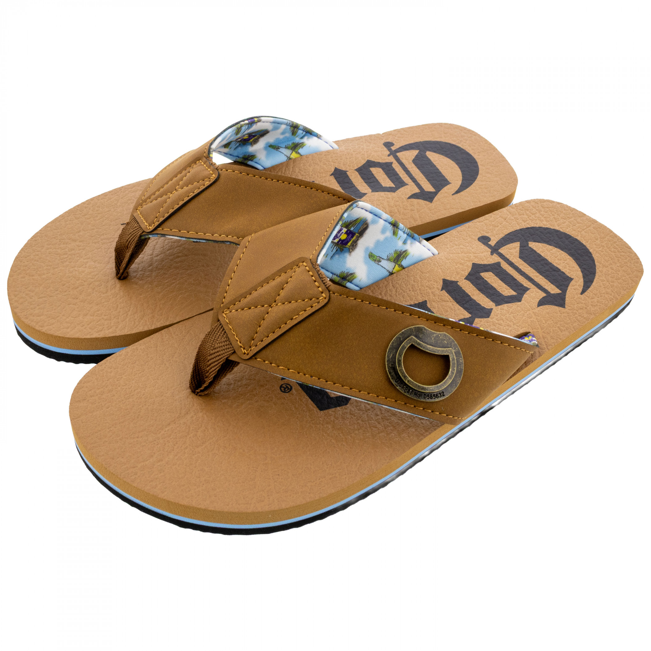 Corona Extra Bottle Strap Flip Flop Sandals with Bottle Opener