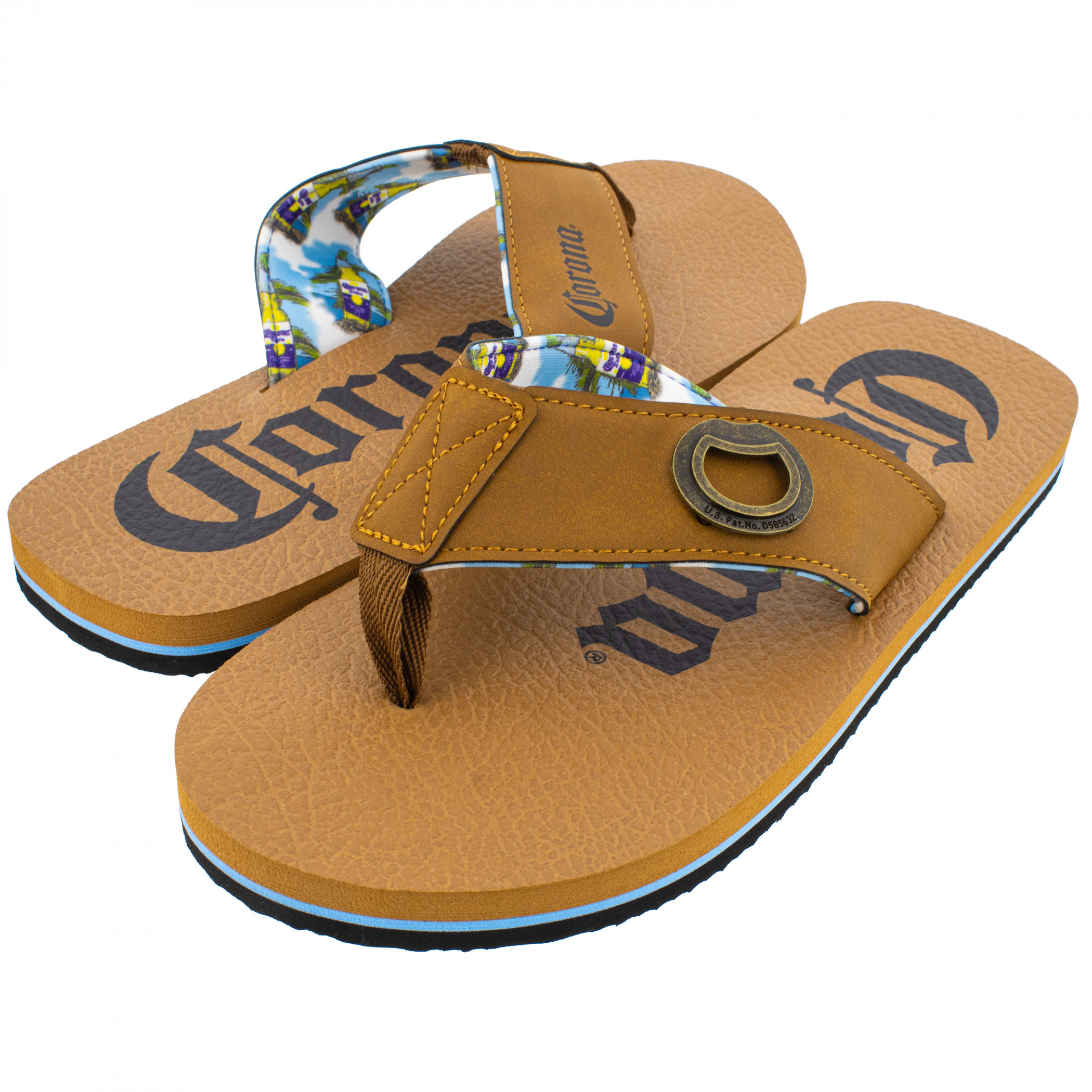Corona Extra Bottle Strap Flip Flop Sandals with Bottle Opener