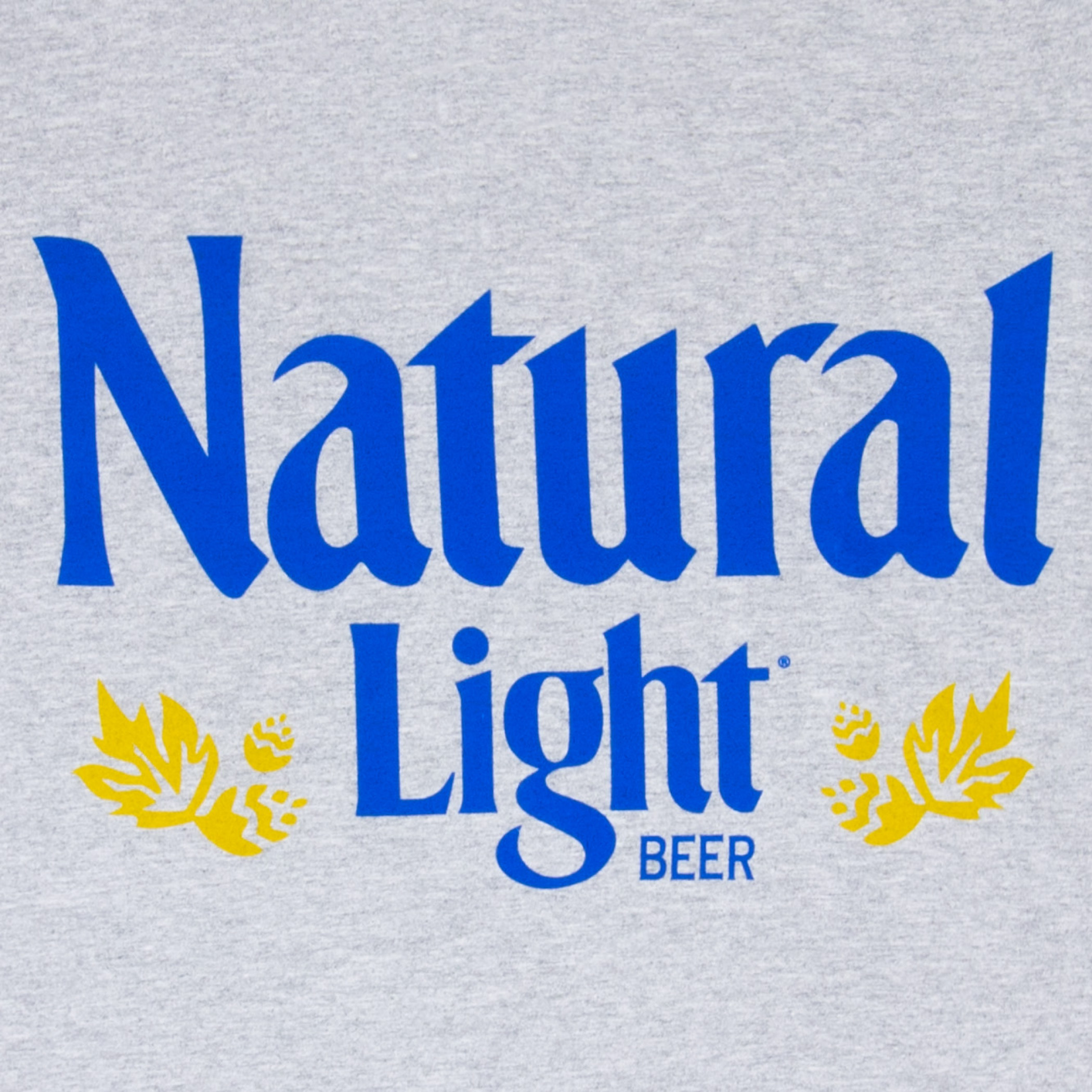 Natural Light Men's Grey Vintage Logo T-Shirt