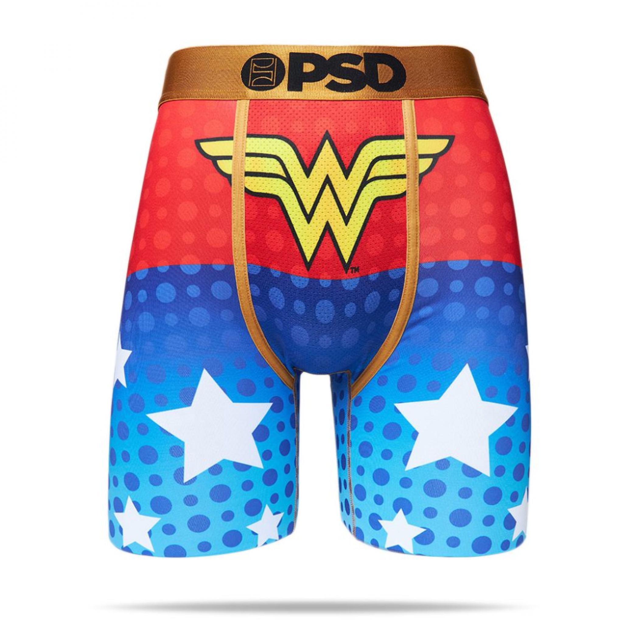 DC Comics Wonder Woman Logo PSD Men's Boxer Briefs, Multi-Color