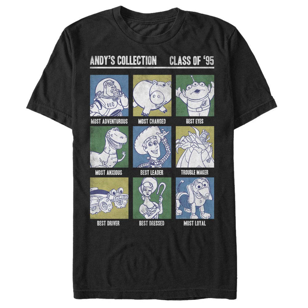Disney Pixar Toy Story 1-3 Yearbook Black T-Shirt