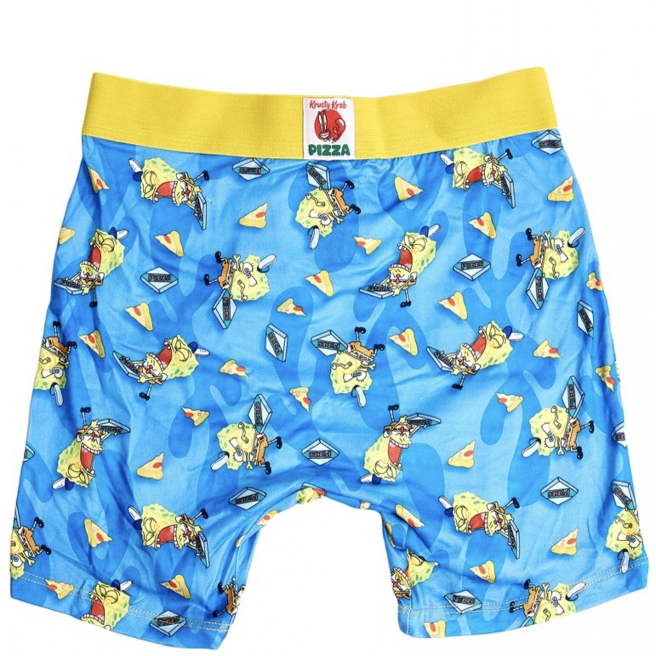 Crazy Boxer SpongeBob SquarePants Boxer Briefs in Pizza Box Yellow - Picture 5 of 7