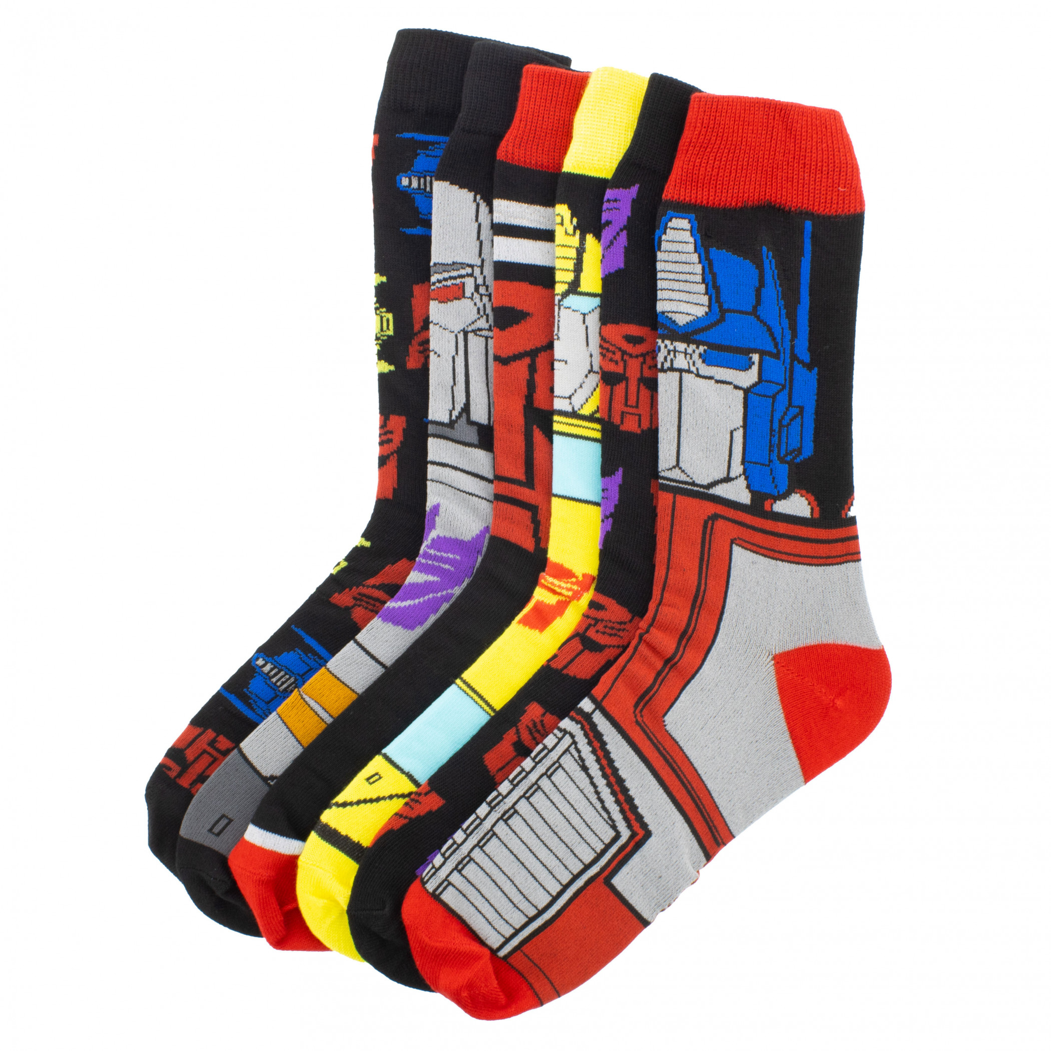 Transformers 6-Pack Crew Socks, Multi-Color