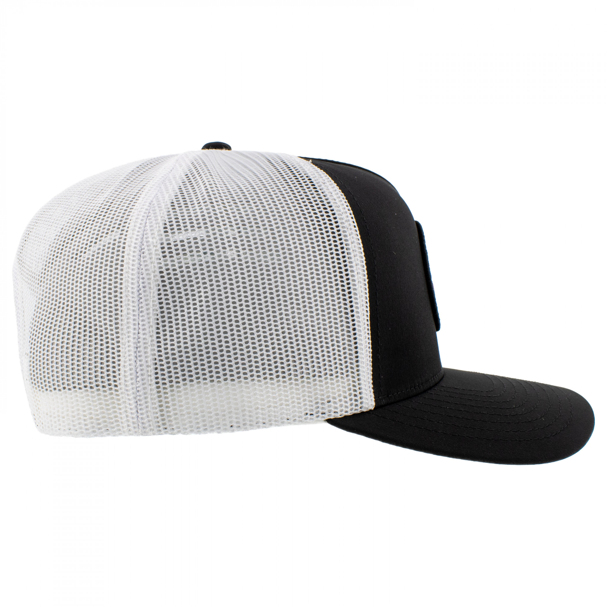 Pabst Blue Ribbon Black and White Trucker Hat with Logo Patch