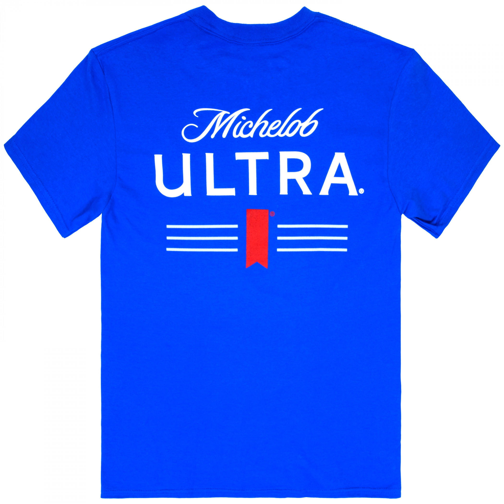 Michelob Ultra Classic Logo Blue Front and Back Print T-Shirt