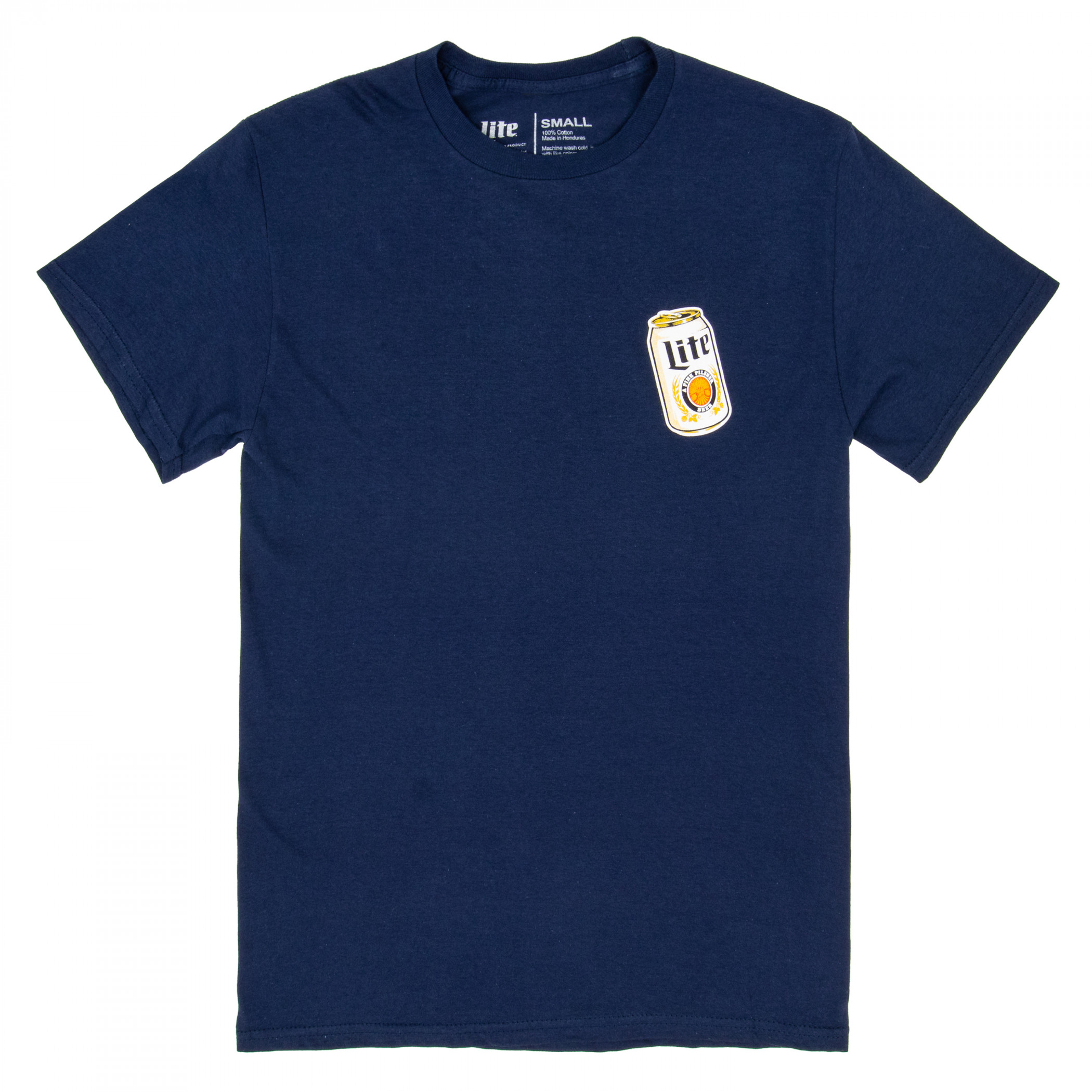 Miller Lite Can Icon Front and Back Print T-Shirt