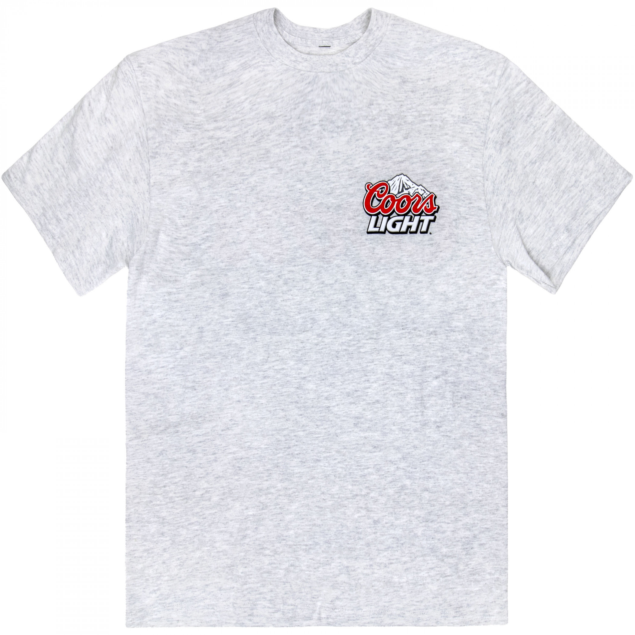 Coors Light Mountain Logo Grey Front and Back Print T-Shirt
