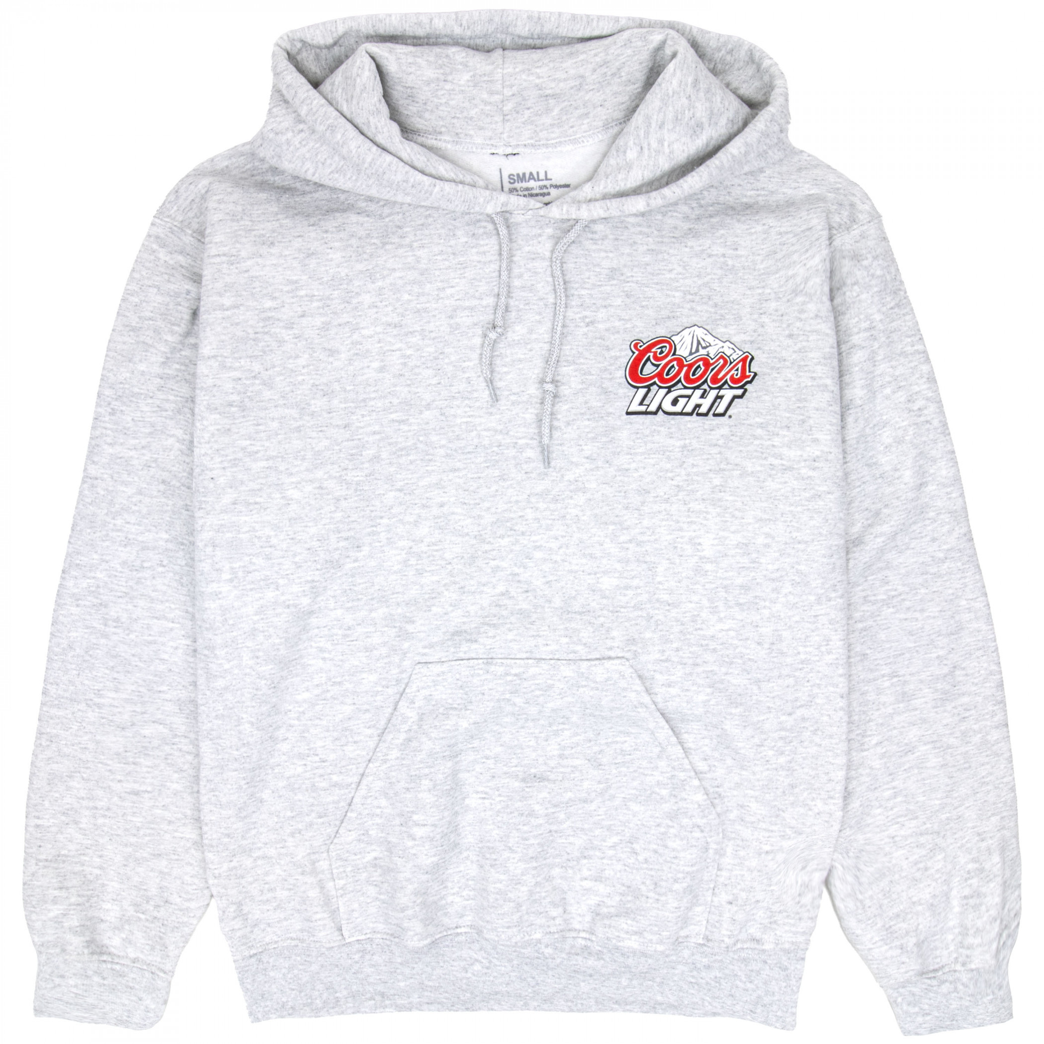 Coors Light Mountain Logo Grey Front and Back Print Hoodie