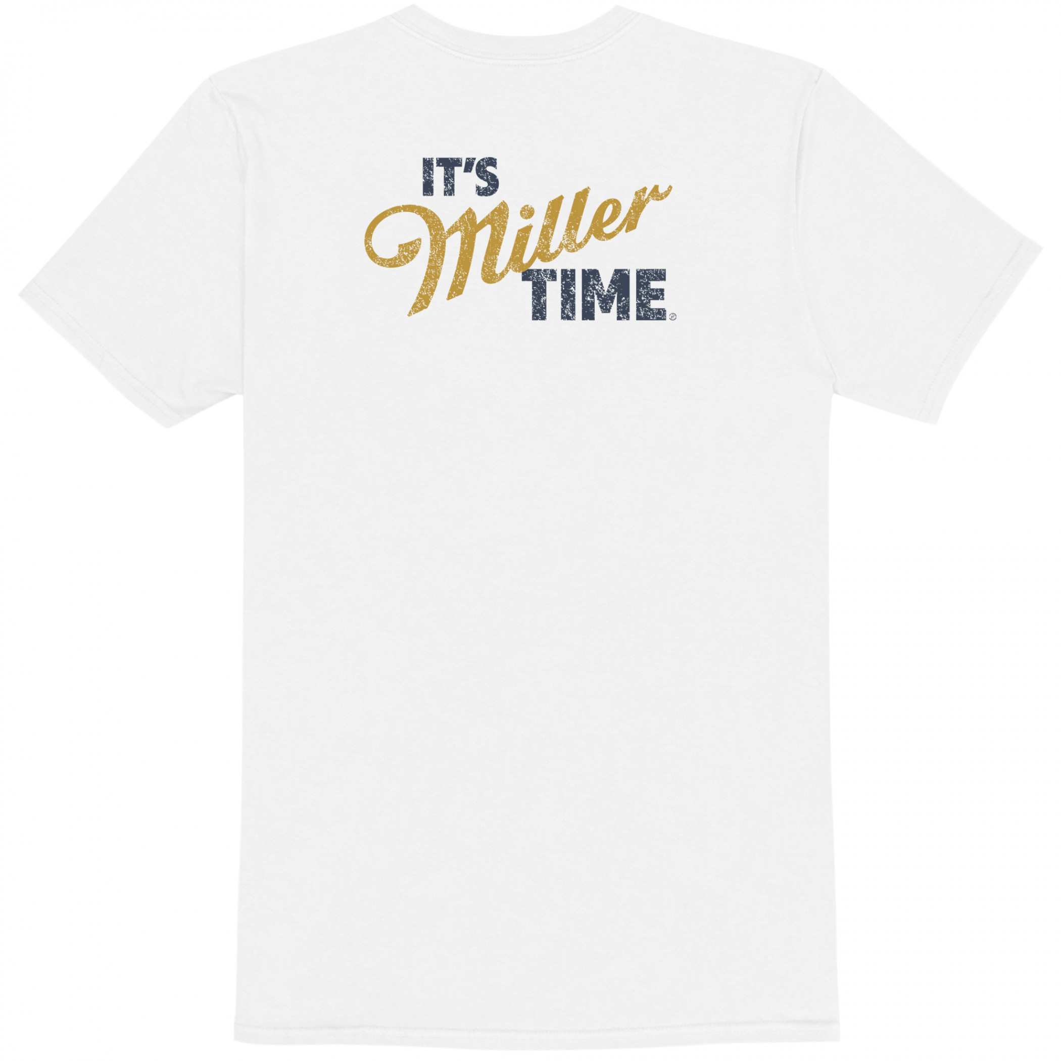 Miller Lite Can Icon It's Miller Time Front and Back Print T-Shirt