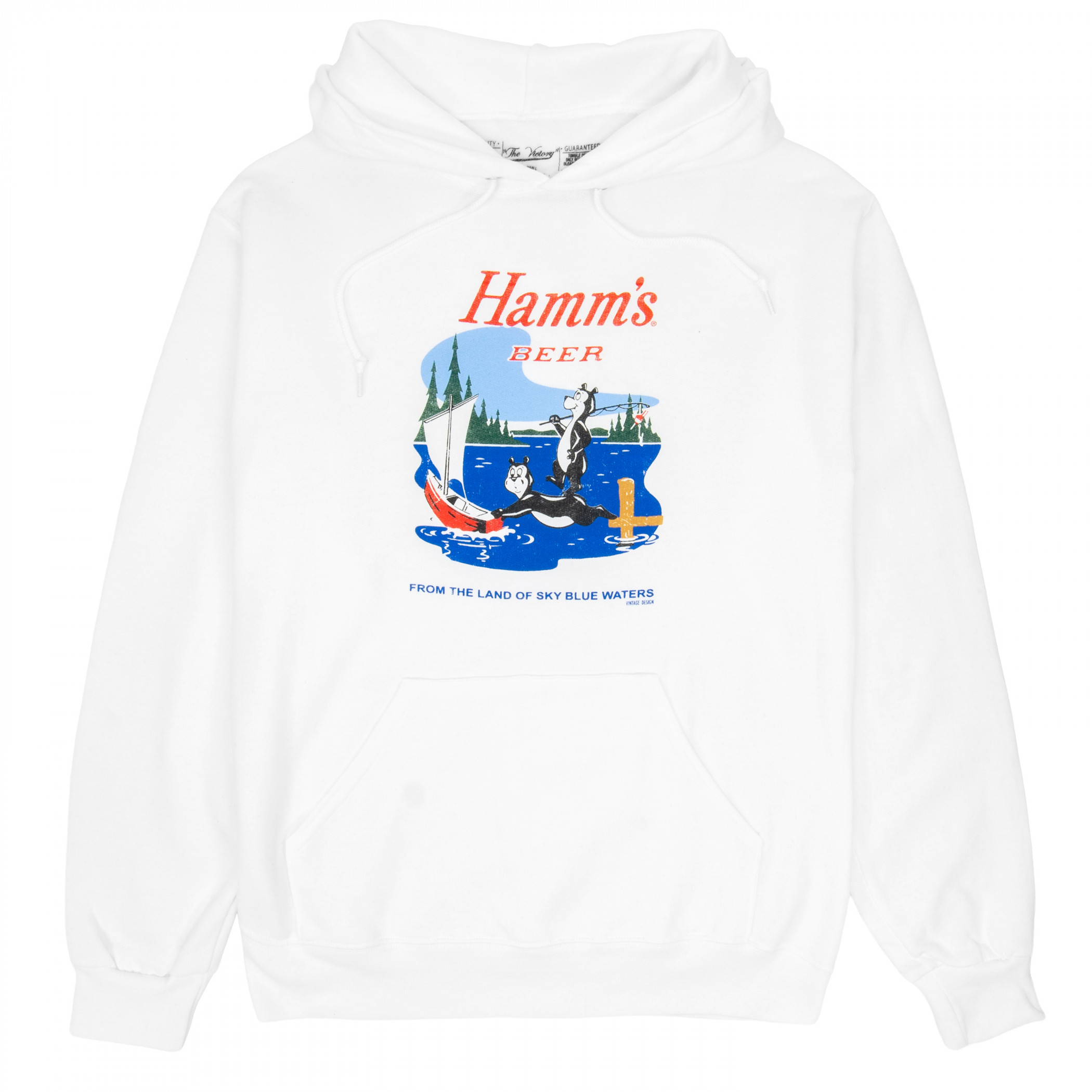 Hamm’s Beer From The Land Of Sky Blue Waters Lake Hoodie White
