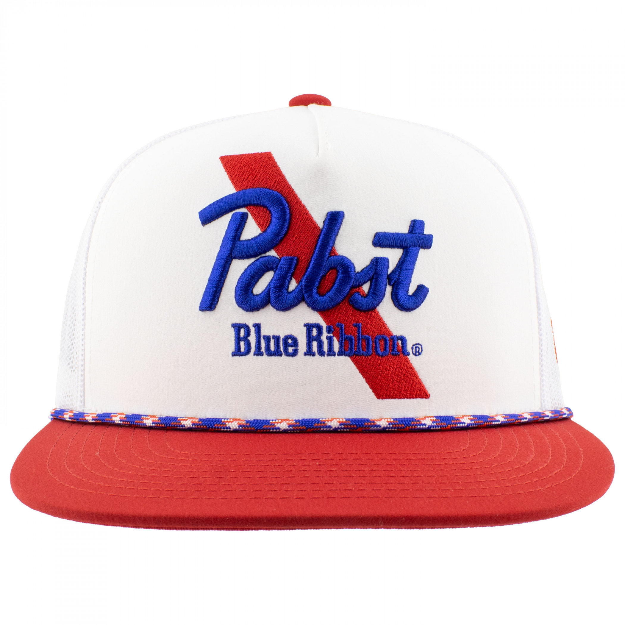 Pabst Blue Ribbon Embroidered Red & White Hat