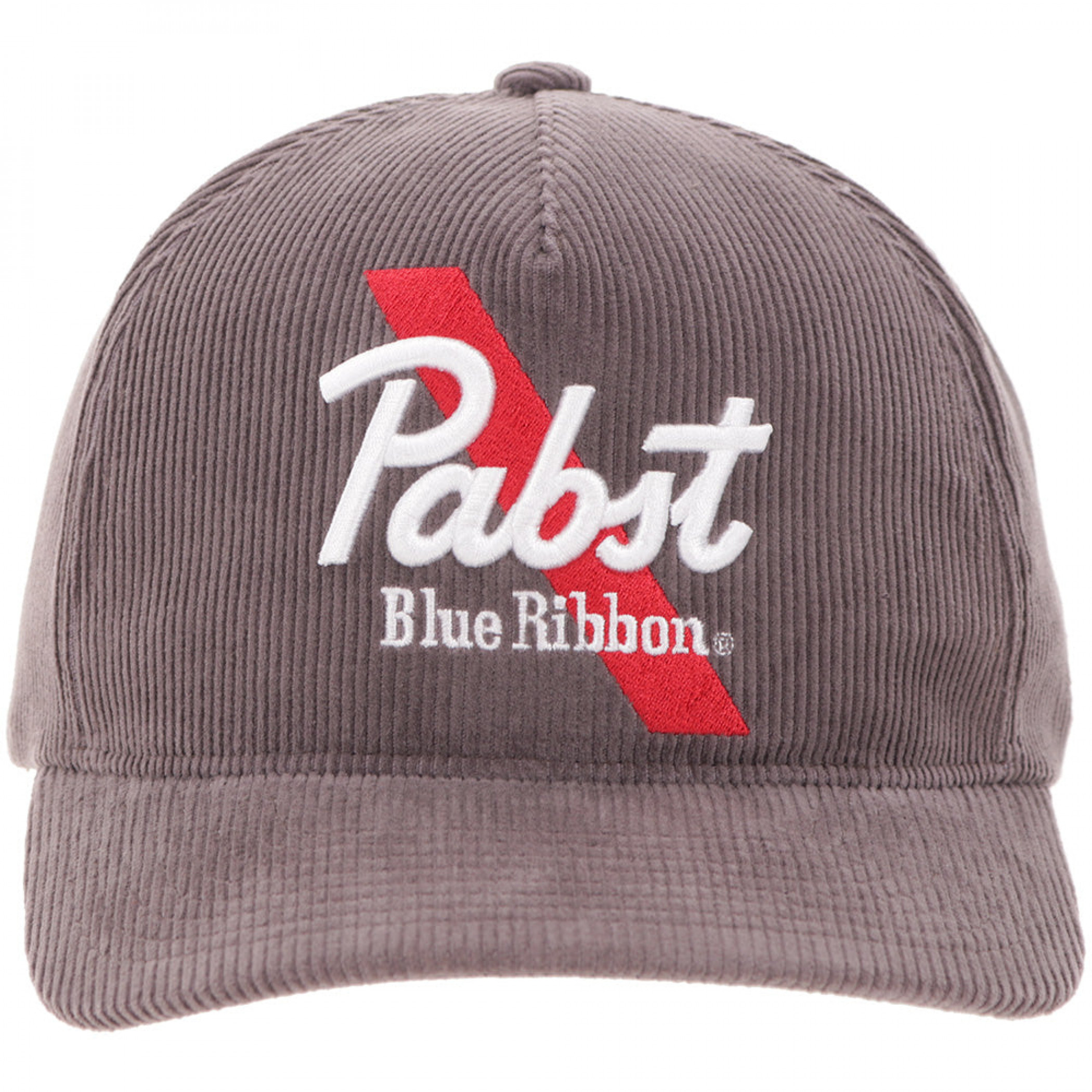Pabst Blue Ribbon Grey Corduroy 5-Panel Trucker Hat