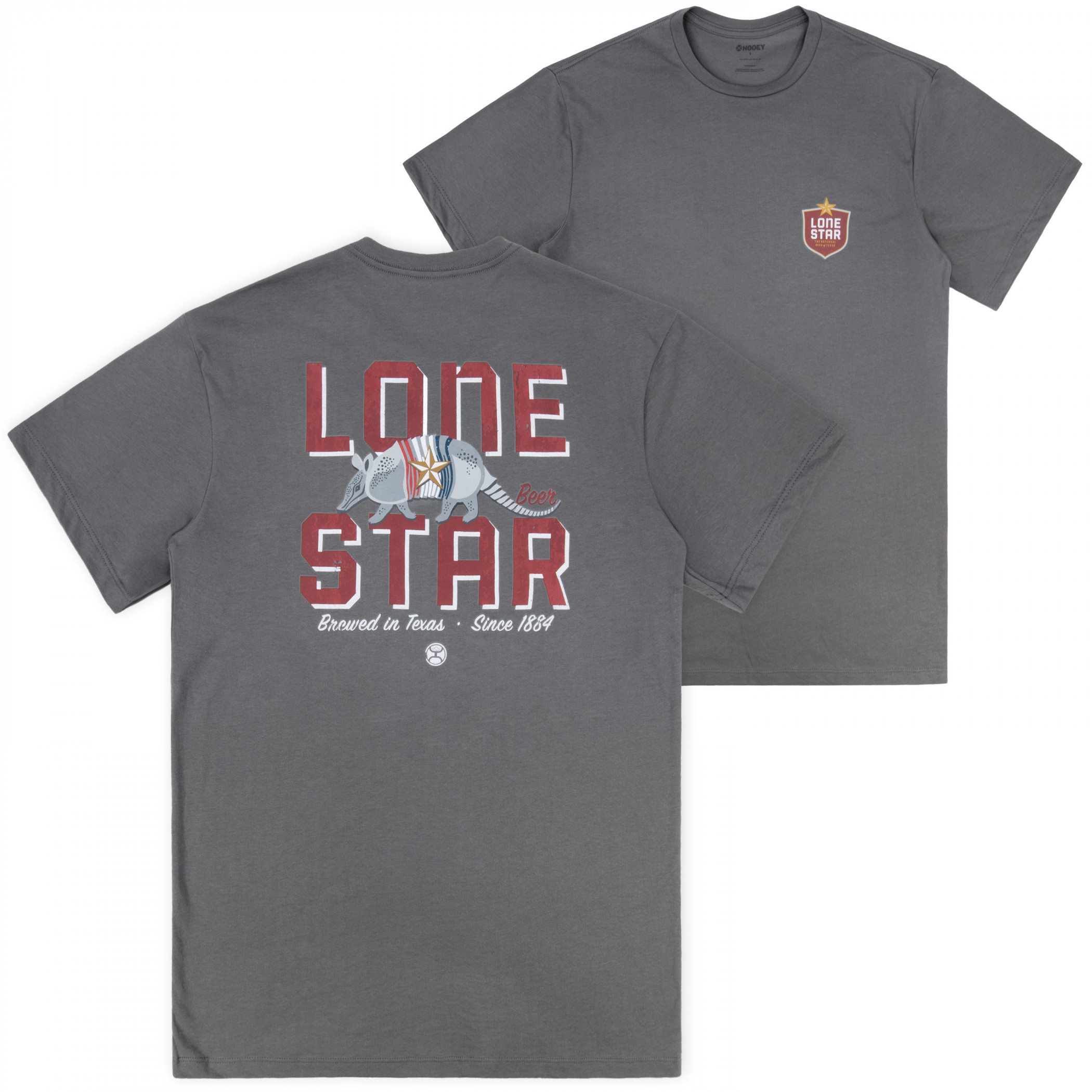 Lone Star Beer Armadillo Front & Back Printed T-Shirt