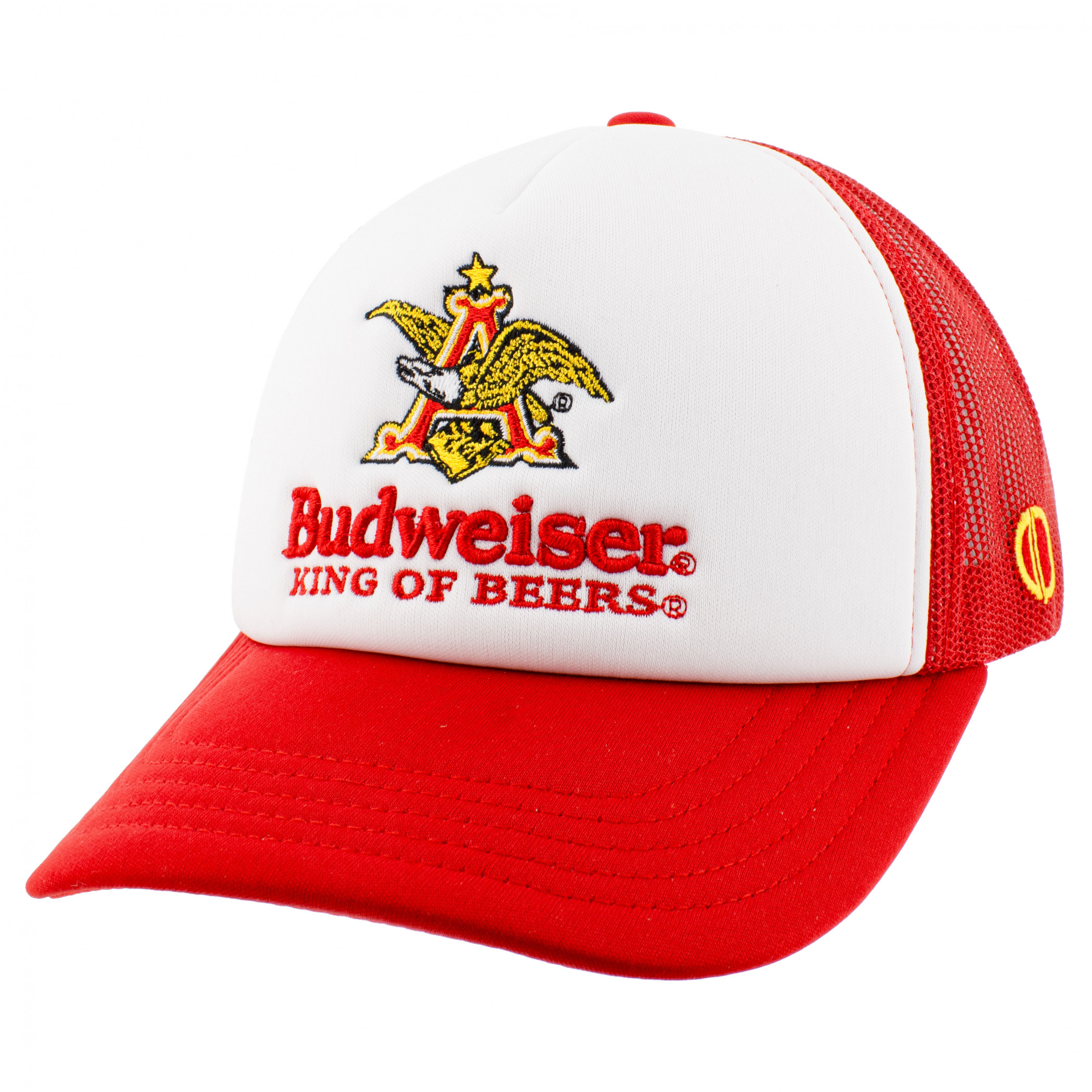 Budweiser King of Beers Retro Red Mesh Trucker Hat
