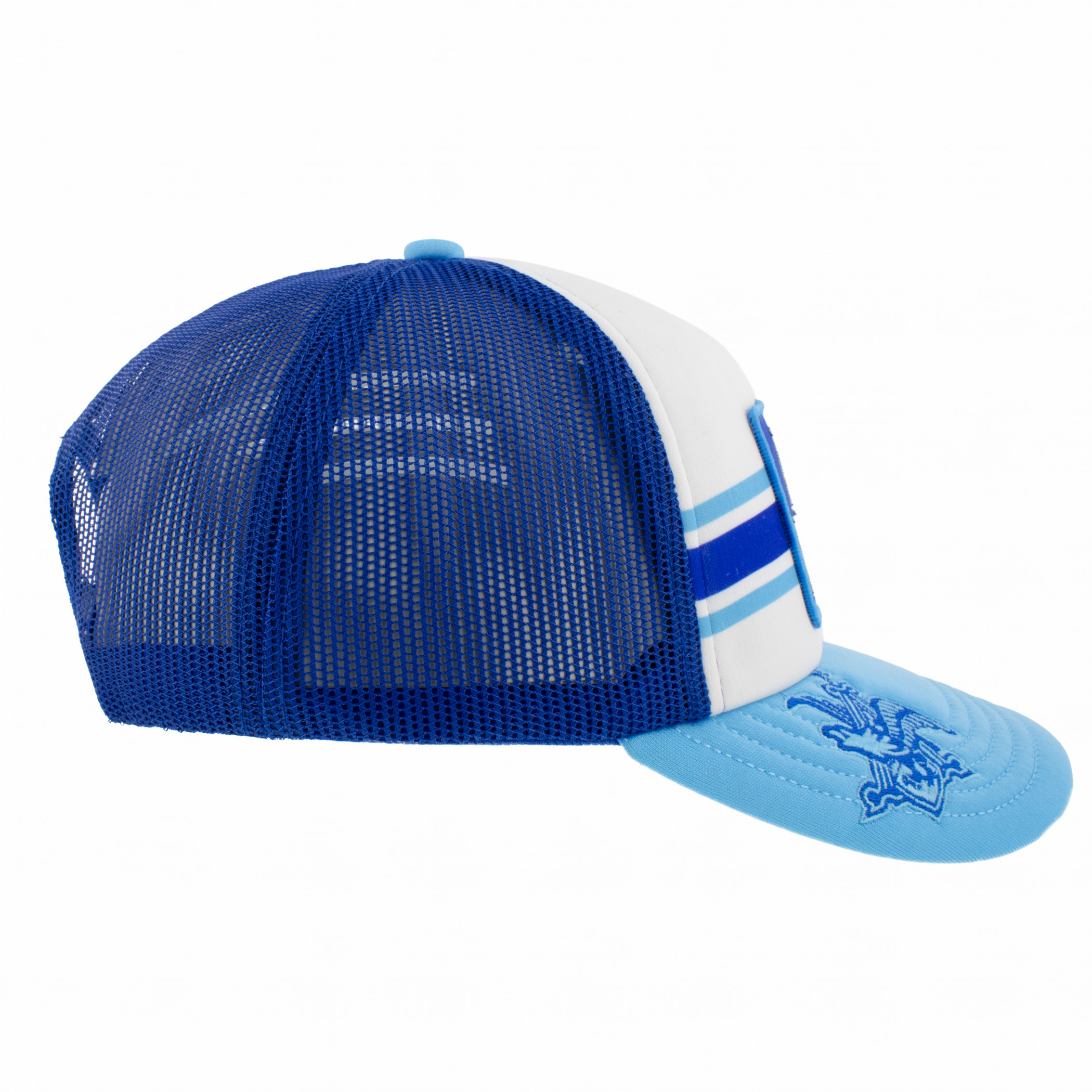Bud Light Patches Blue Mesh Trucker Hat