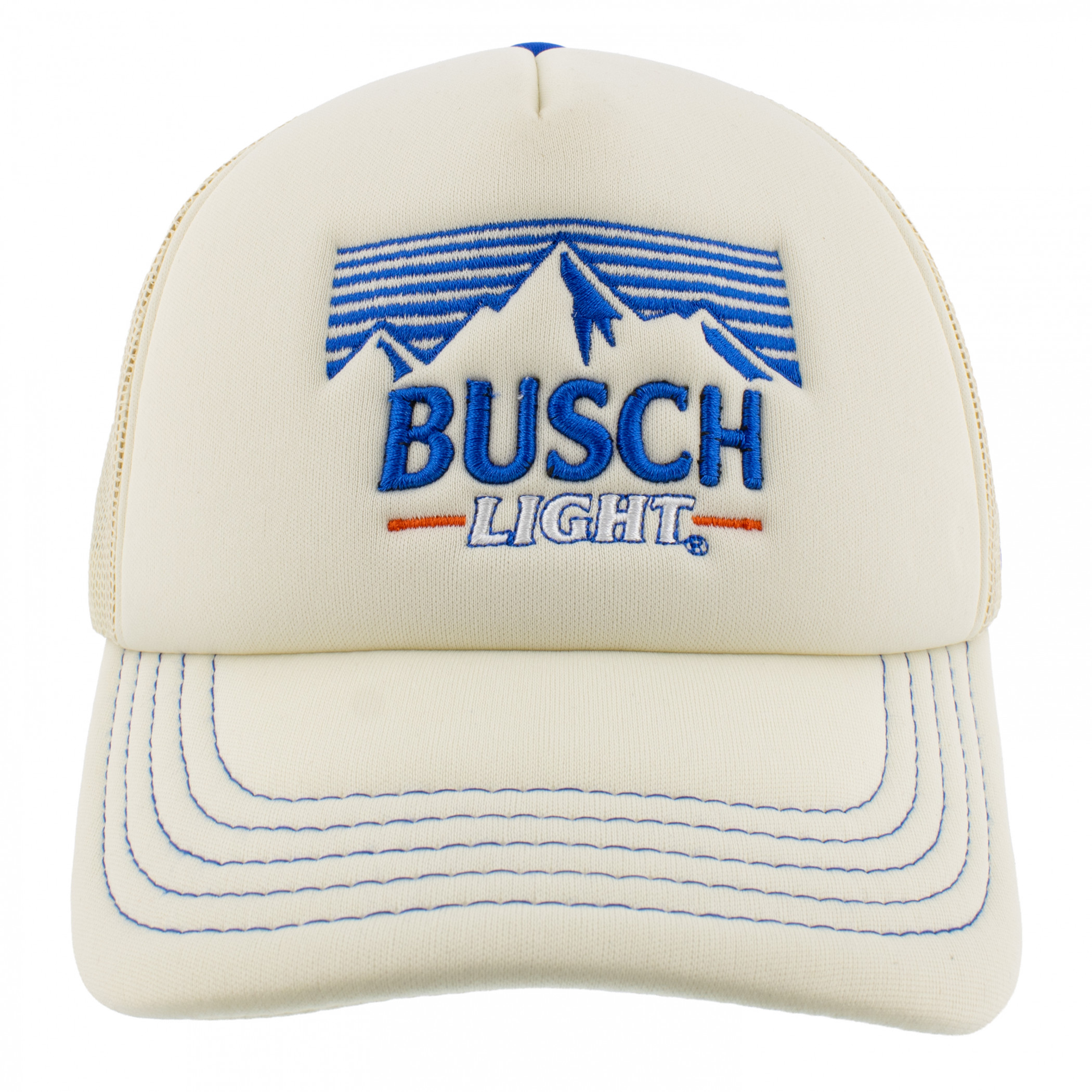 Busch Light Retro White Snapback Mesh Hat