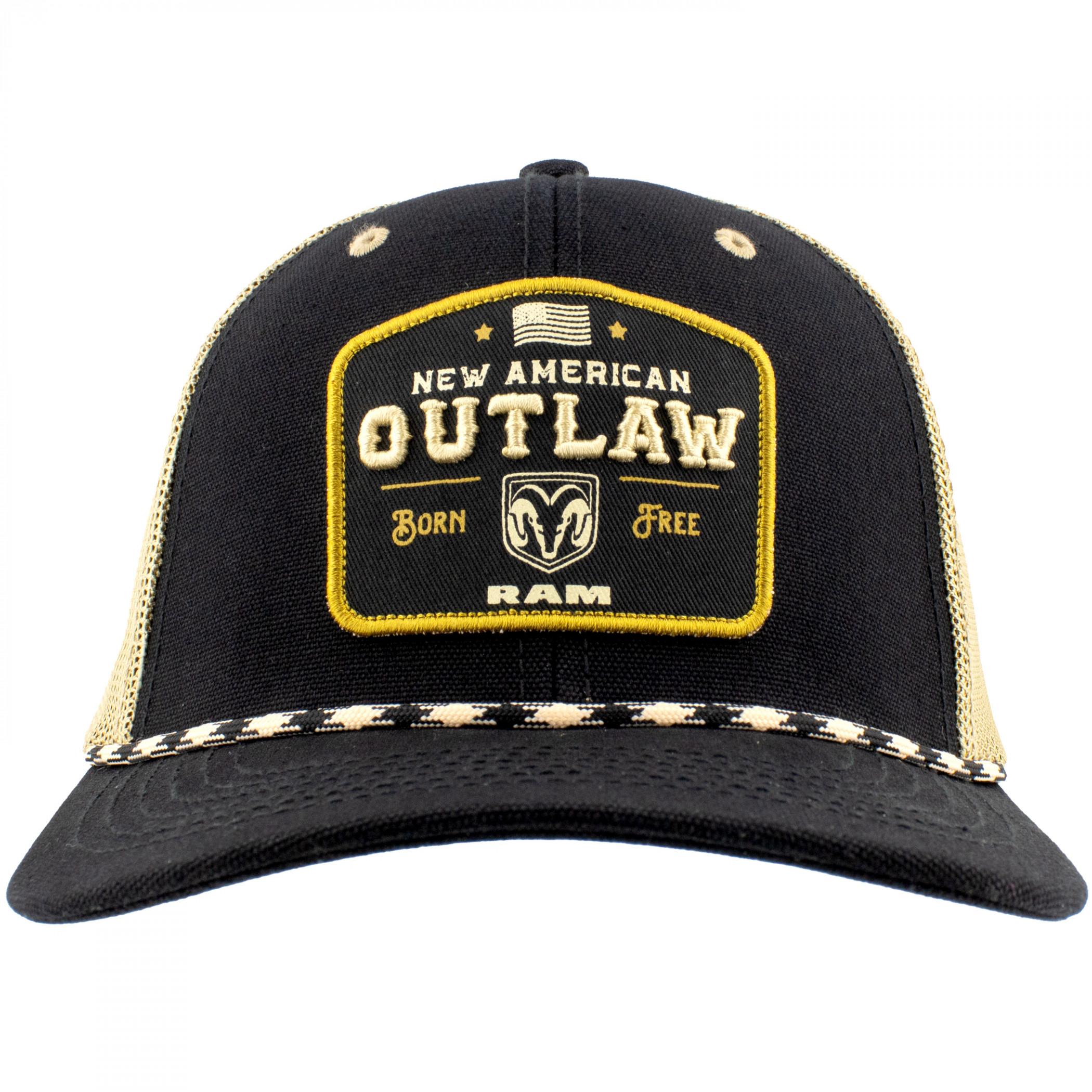 RAM New American Outlaw Snapback Mesh Trucker Hat