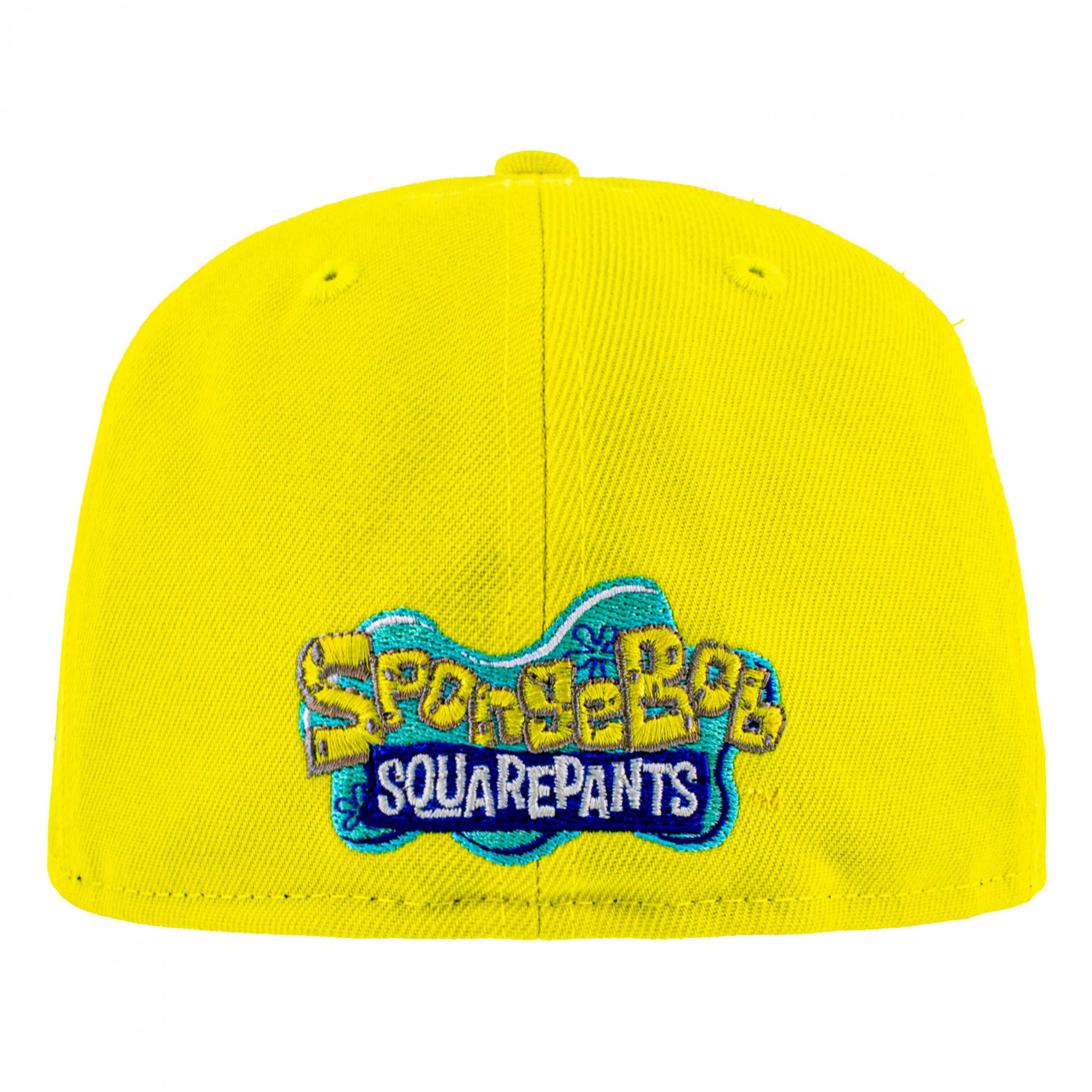 SpongeBob SquarePants Big Face New Era 59Fifty Fitted Hat Yellow
