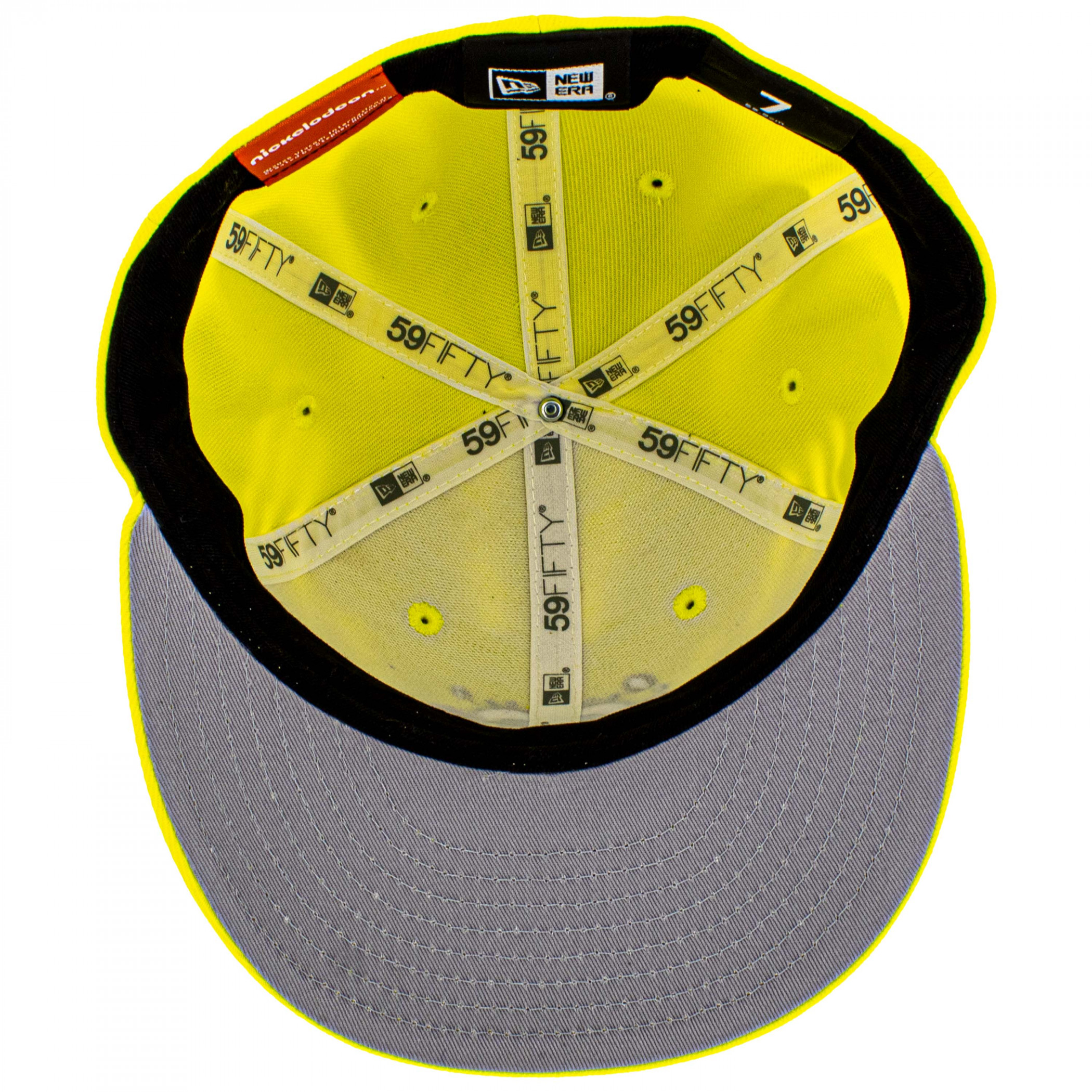 SpongeBob SquarePants Big Face New Era 59Fifty Fitted Hat Yellow