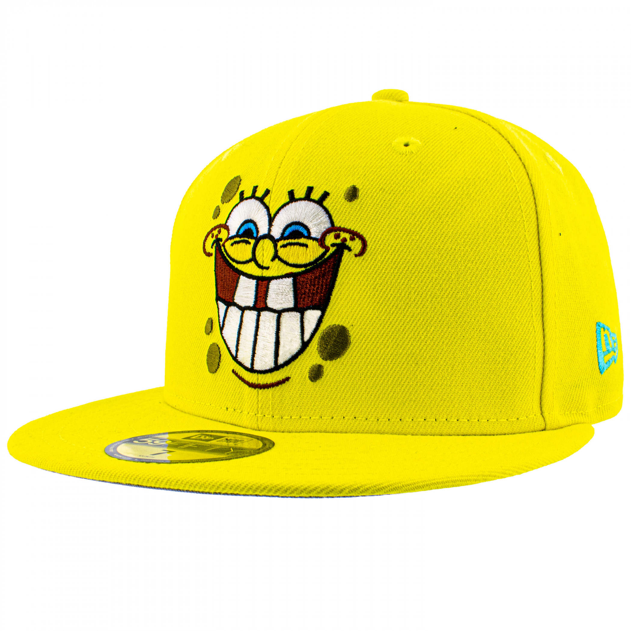 SpongeBob SquarePants Big Face New Era 59Fifty Fitted Hat Yellow