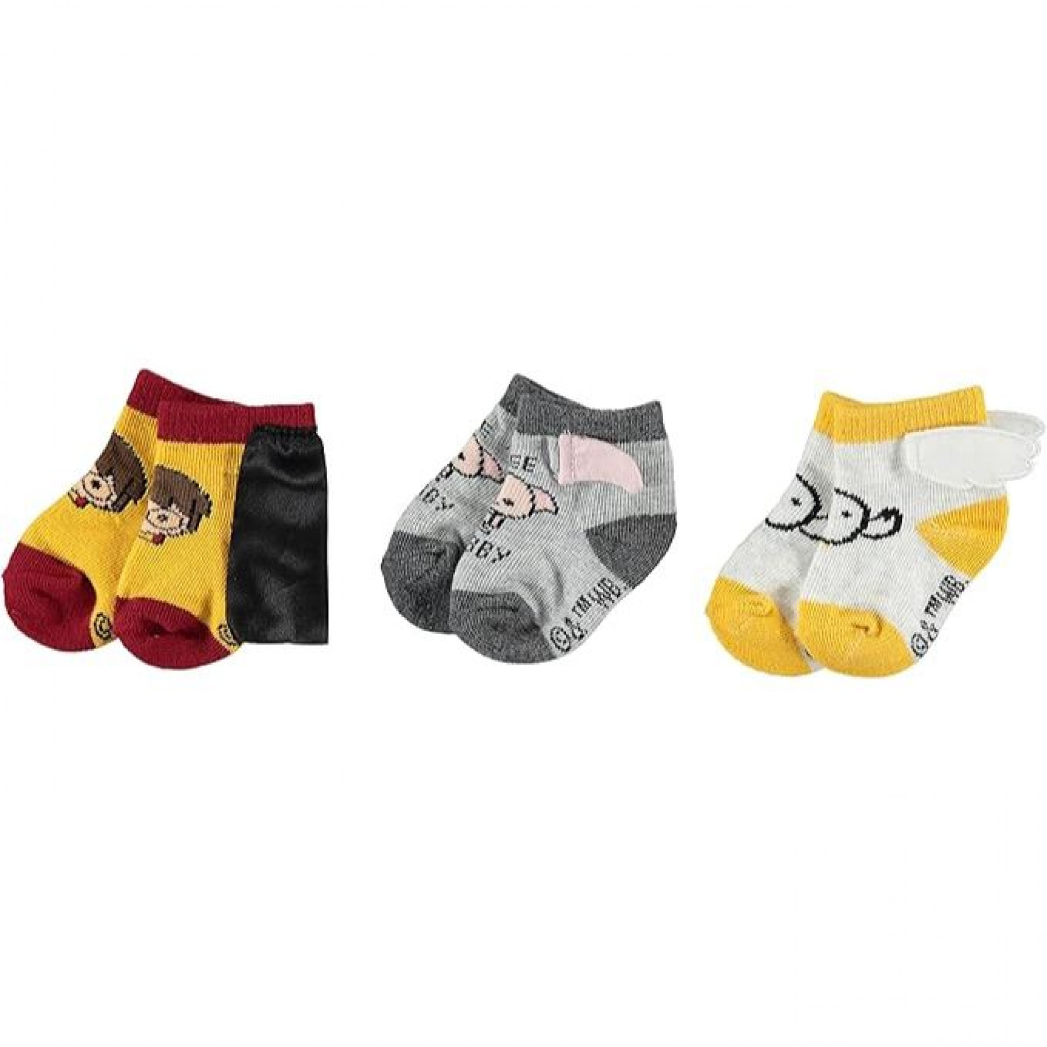 Harry Potter 3-Pack Infant Booties with Capes and Wings, Multi-Color