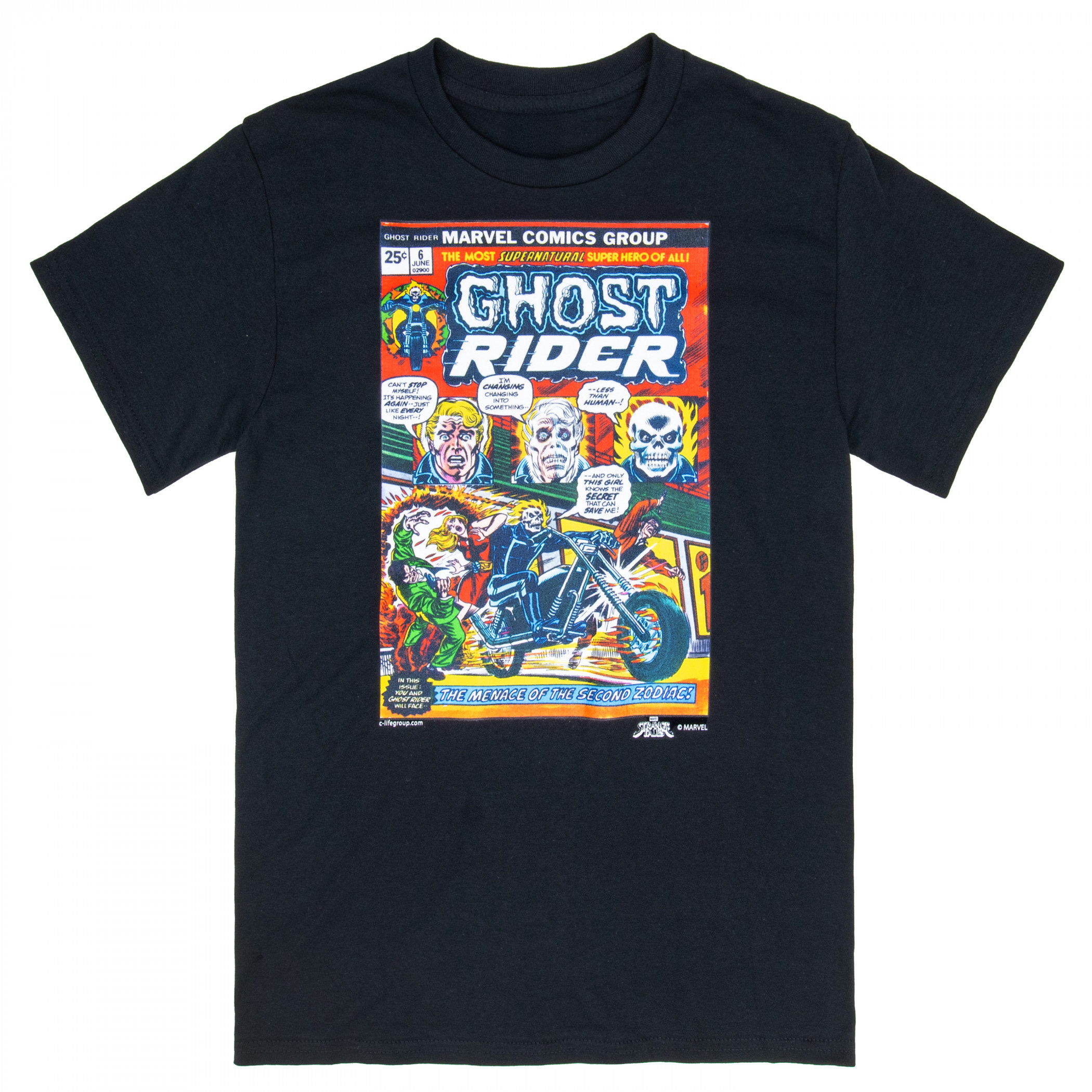 Ghost Rider Comic Cover T-Shirt, Black