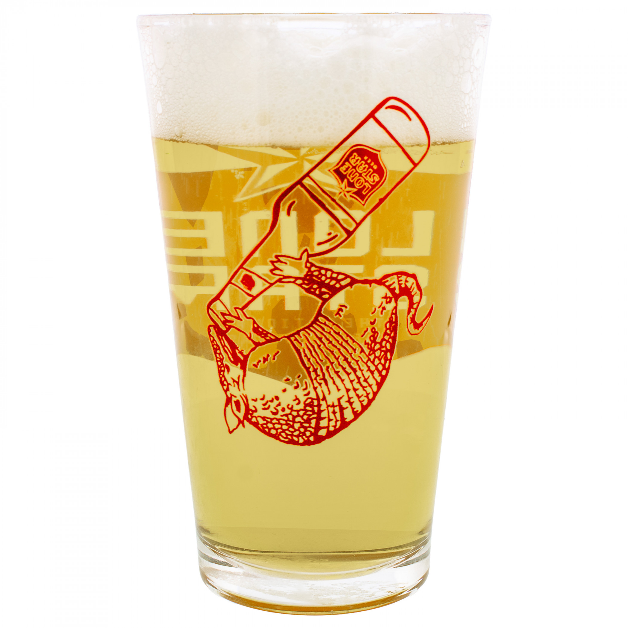 Lone Star Armadillo Logo Pint Glass