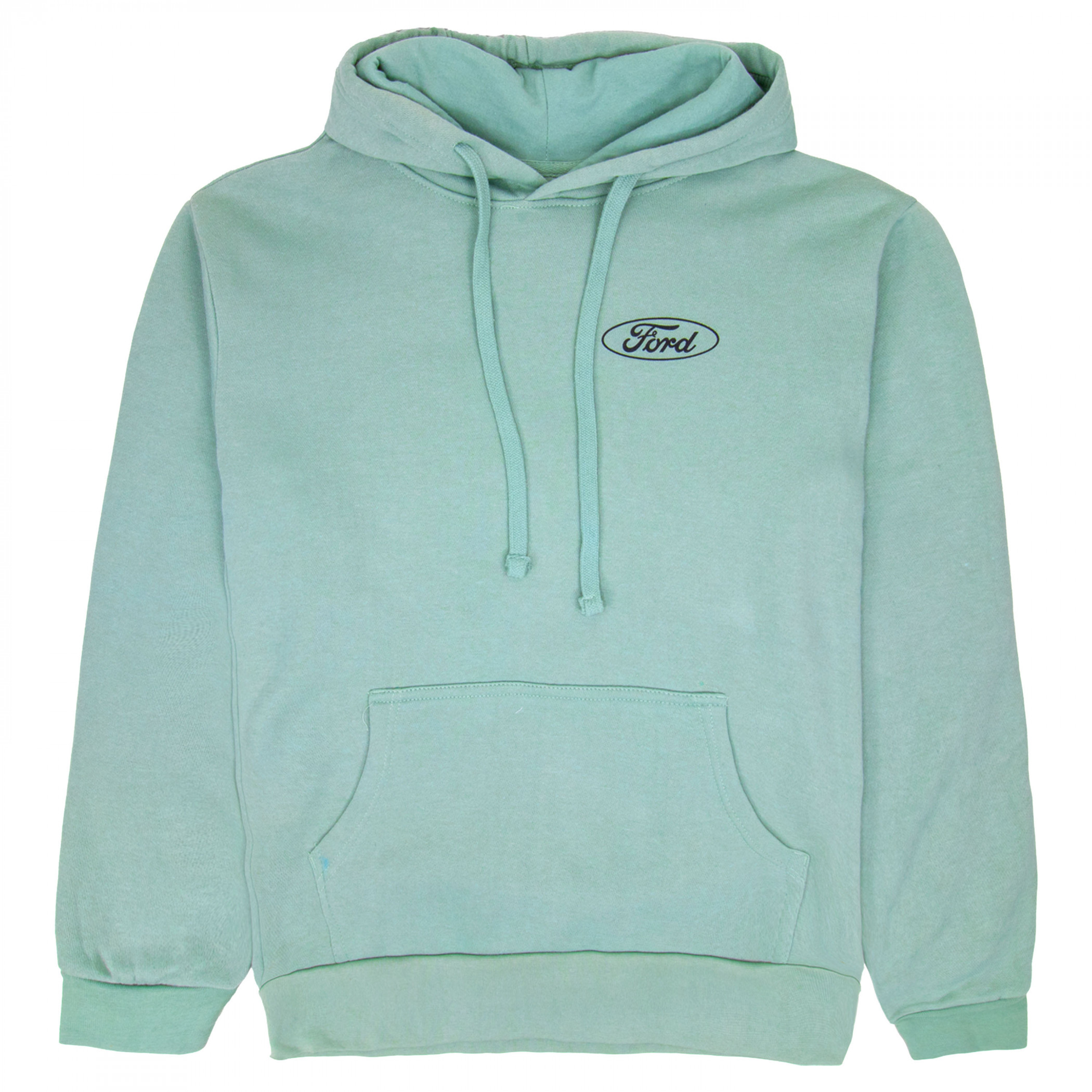 Ford Mustang Beach Trip Front and Back Print Pull-Over Hoodie