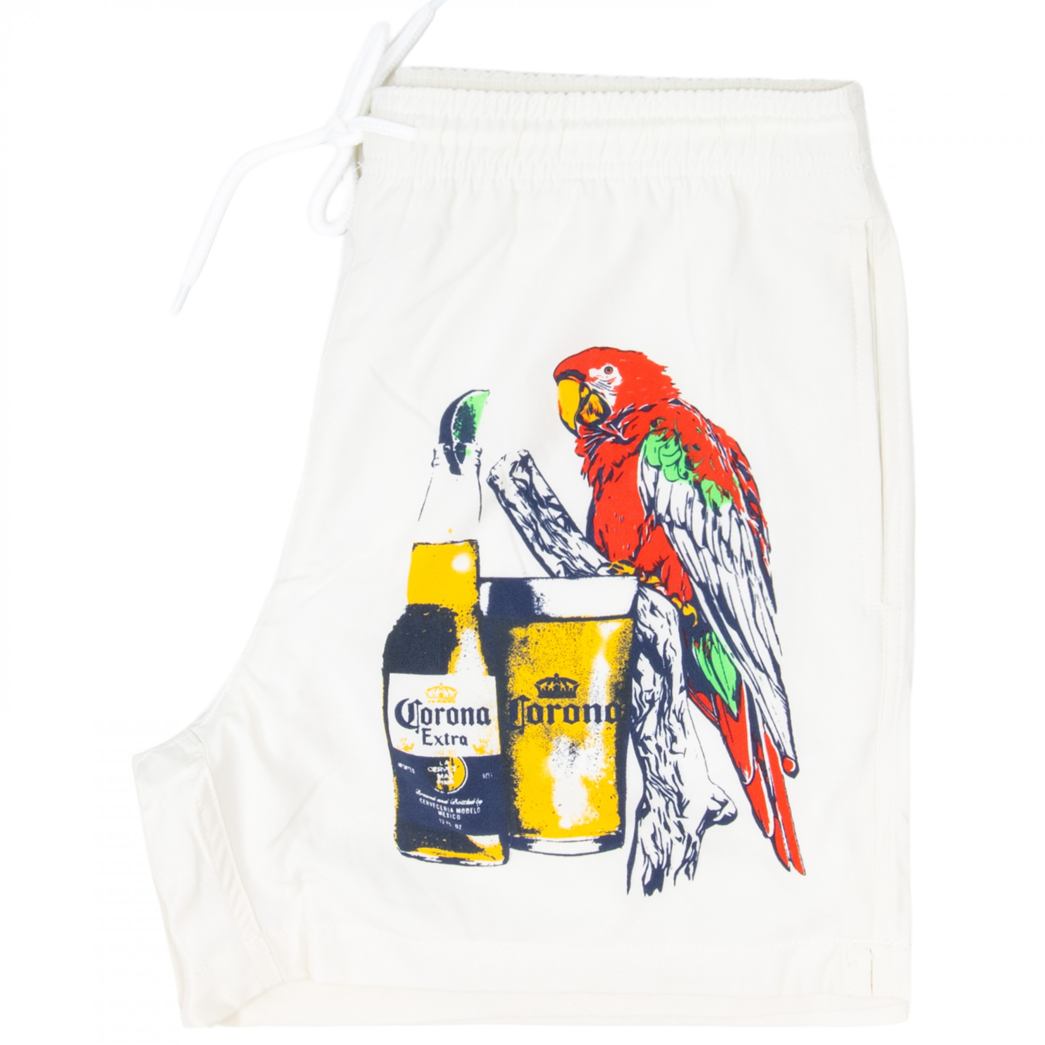 Corona Extra La Vida Mas Fina Parot Board Shorts