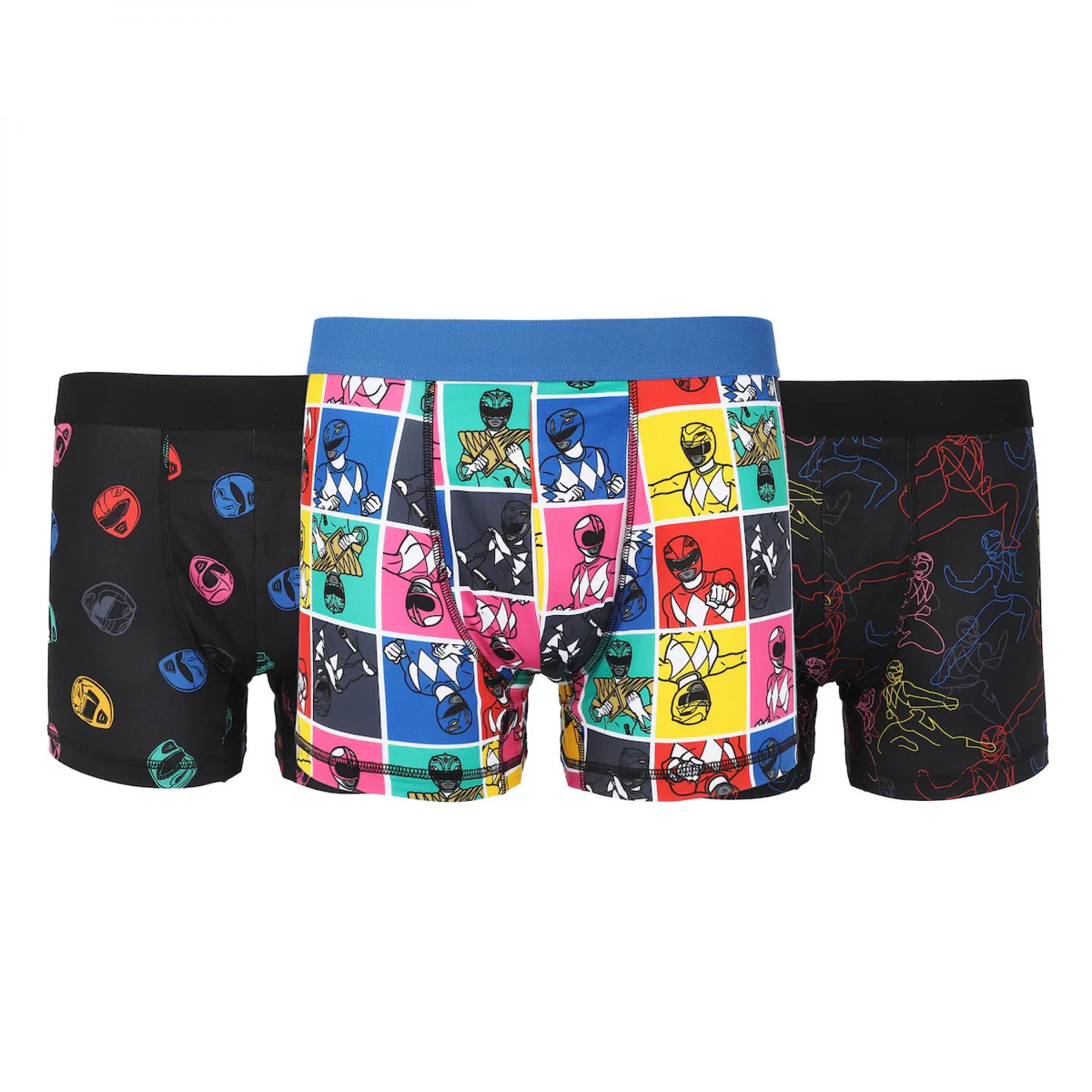 Power Rangers Printed Men's Boxer Briefs 3-Count, Multi-Color