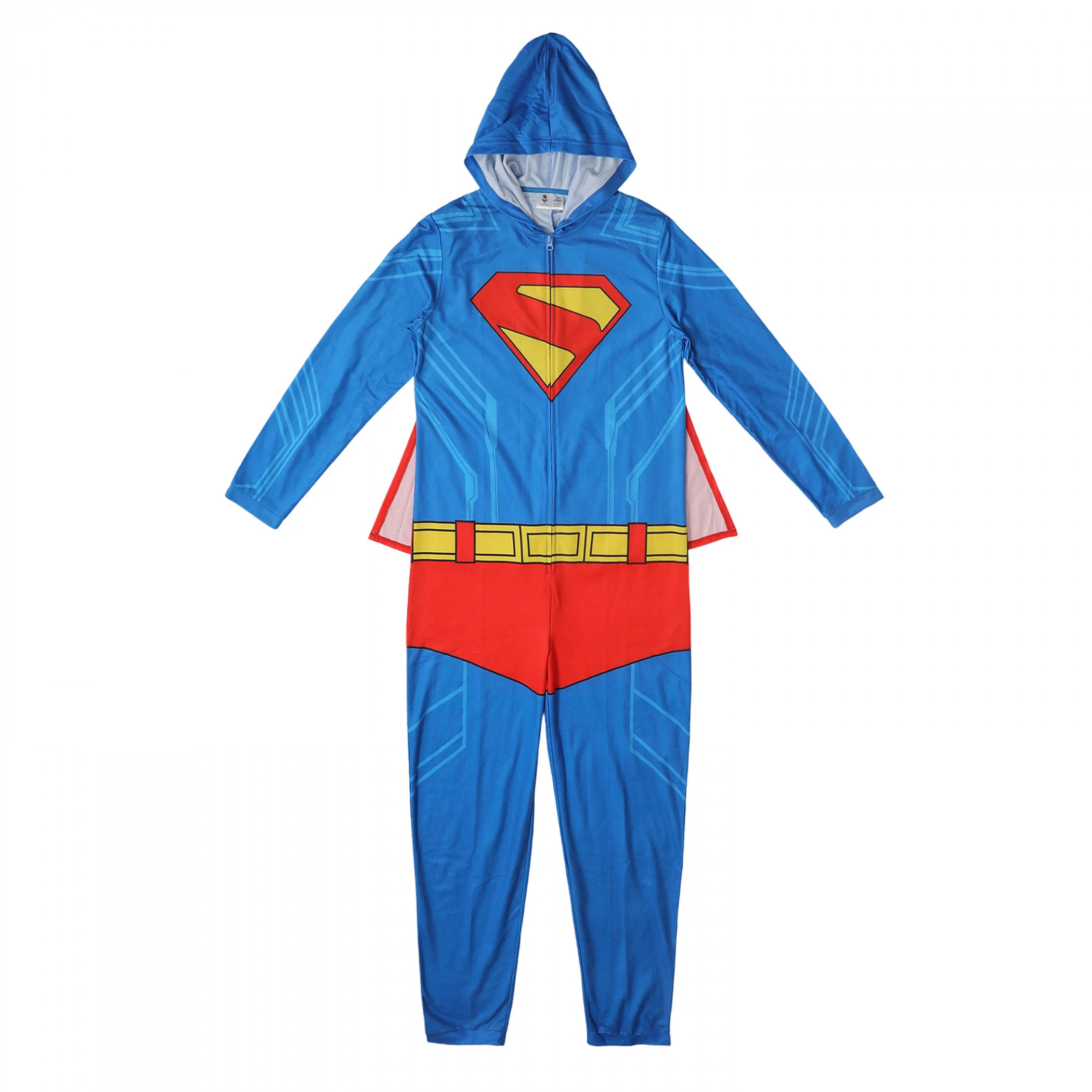 Superman Legacy Hooded Adult Union Suit, Multi-Color