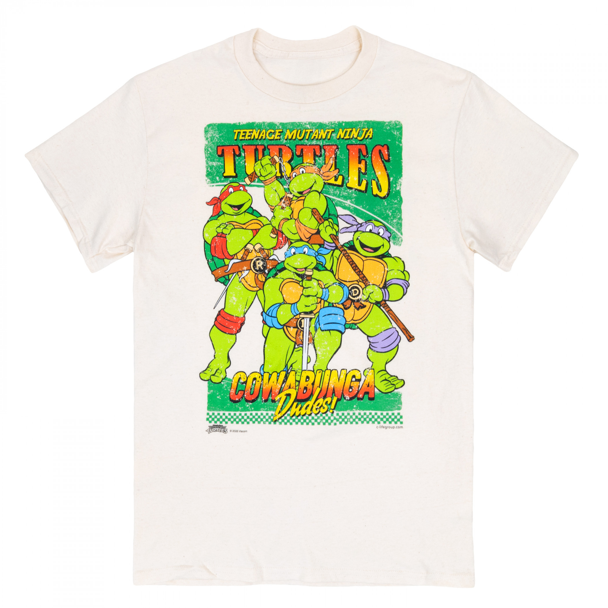 Teenage Mutant Ninja Turtles Cowabunga Dudes! T-Shirt, Beige