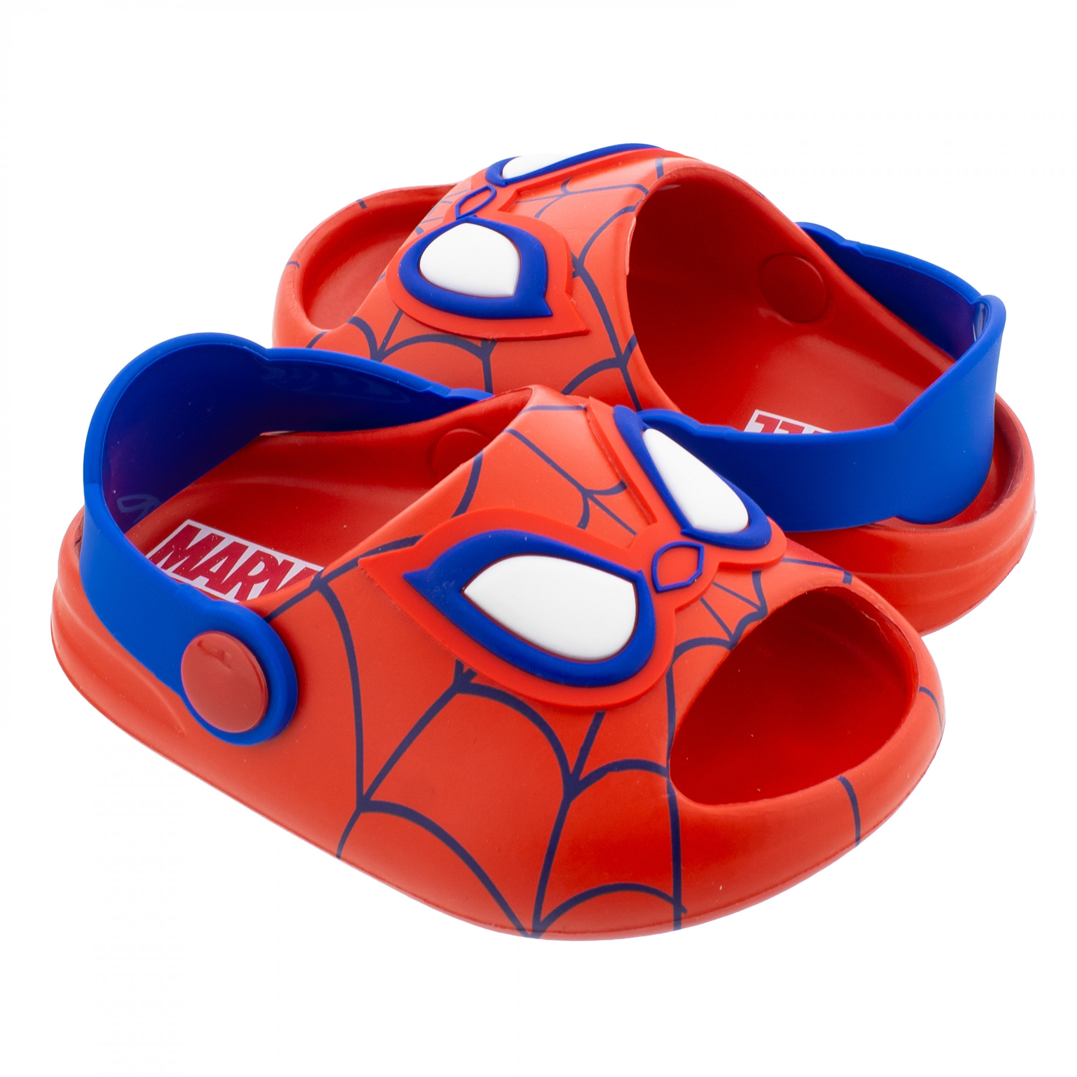 Spider-Man Open-Toed Molded Toddler Slide-in Clogs, Red